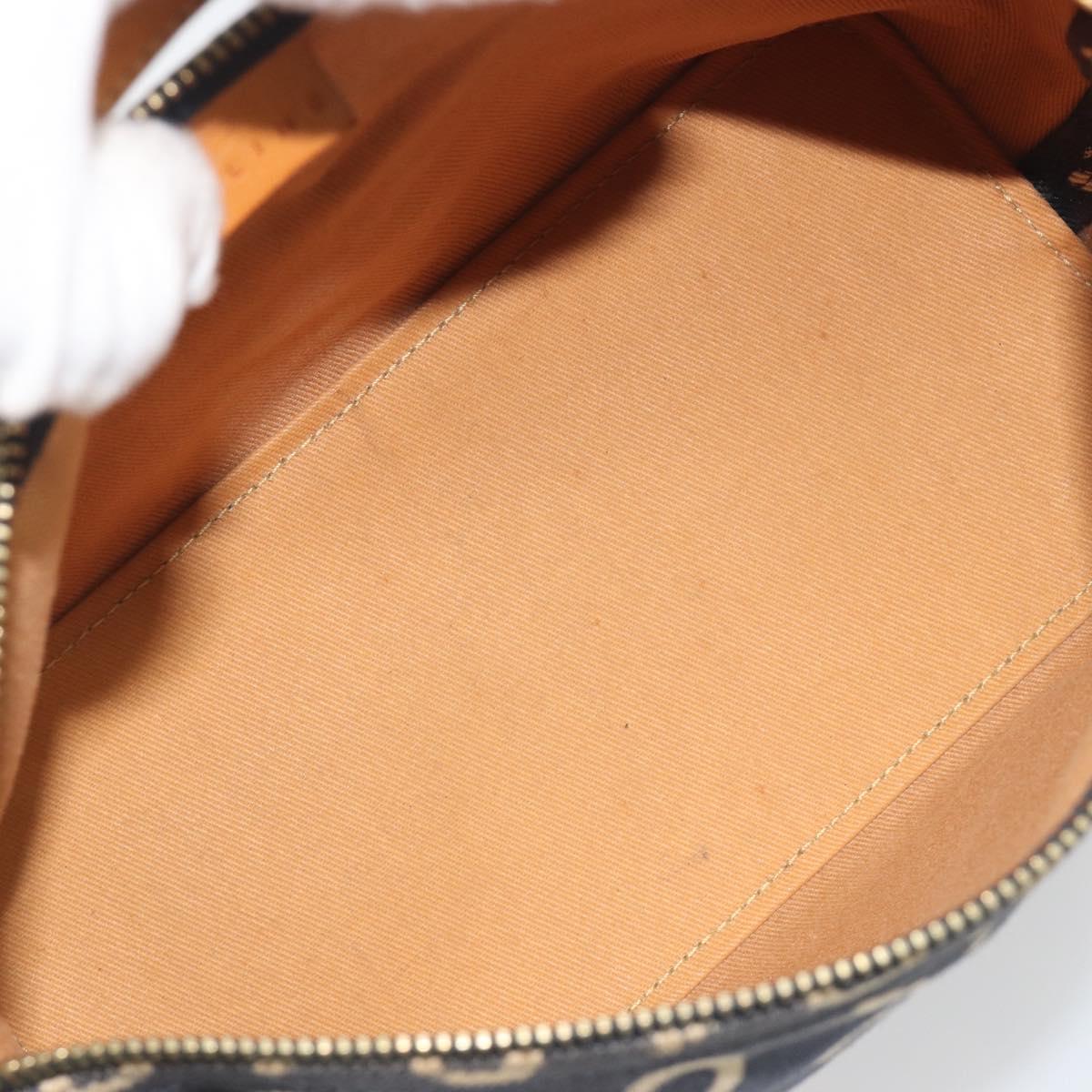 CELINE C Macadam Canvas Shoulder Bag Blue Gold Auth bs36746