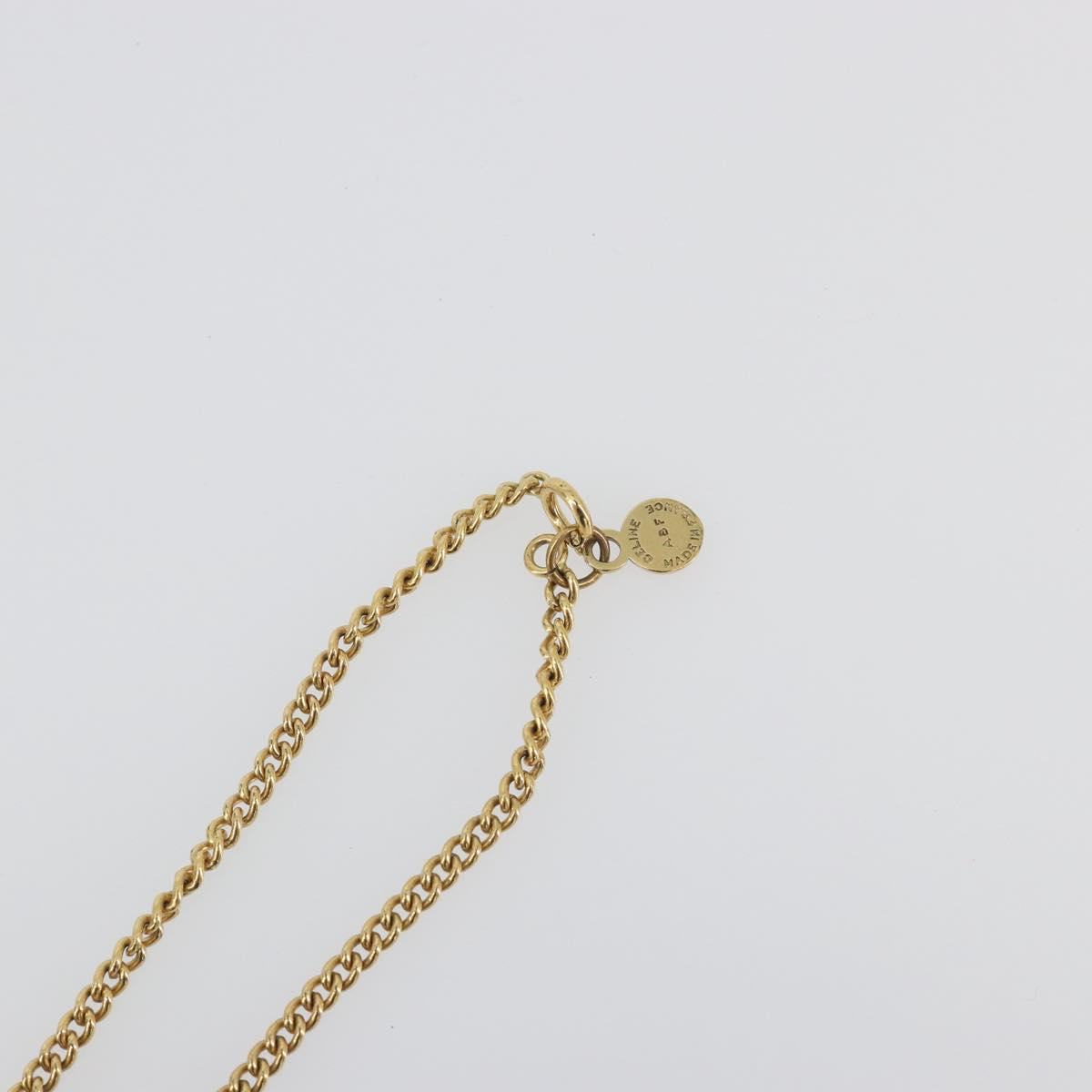 CELINE Necklace Metal Gold Auth bs36760