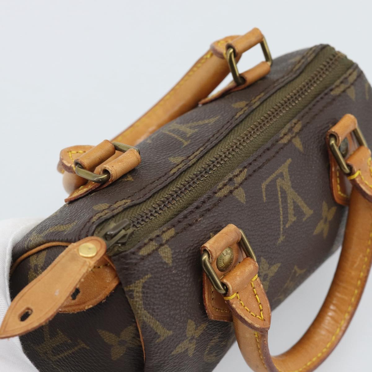 LOUIS VUITTON Monogram Mini Speedy Hand Bag M41534 LV Auth bs36762