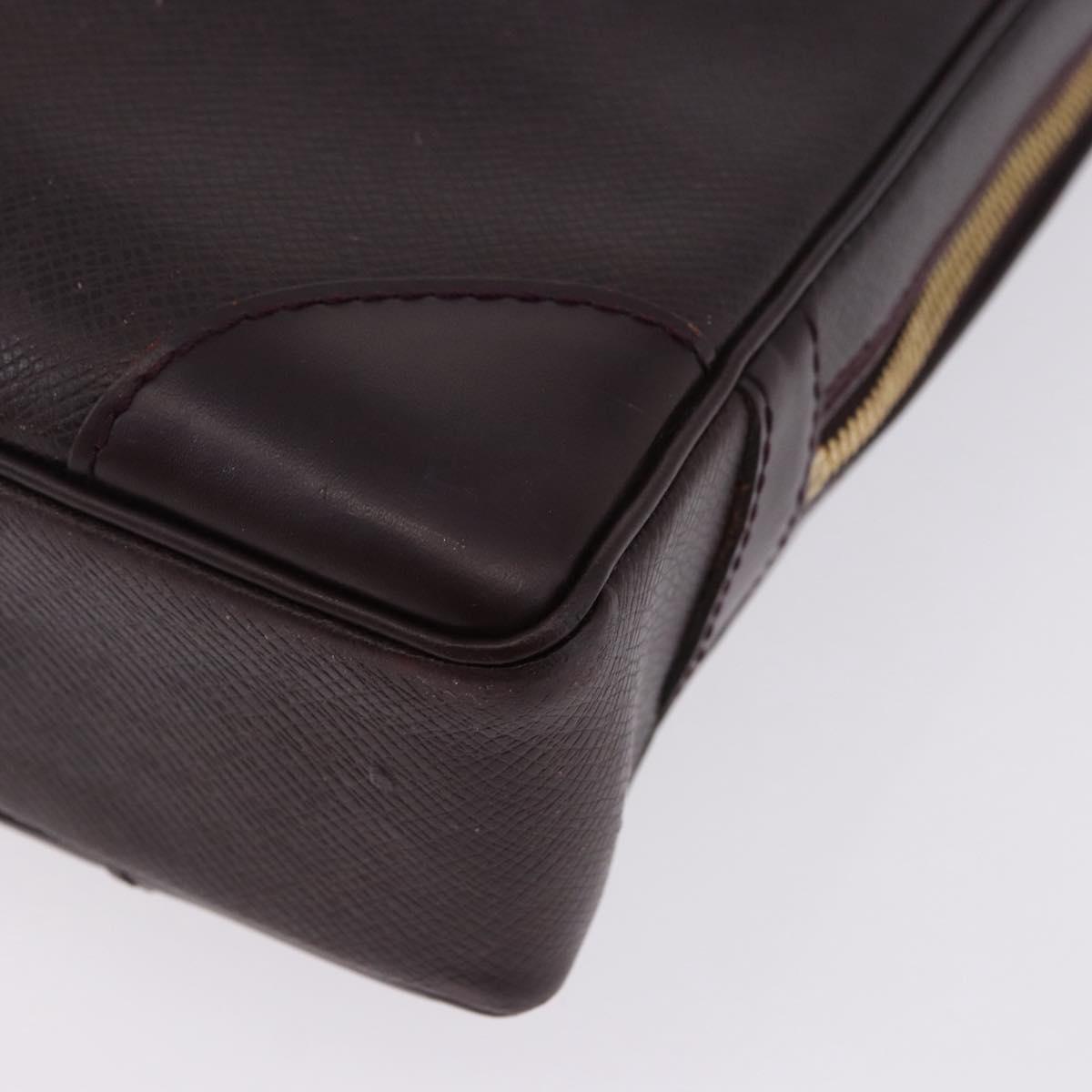 LOUIS VUITTON Taiga Porte Documents Voyage Bag Acajou M30635 LV Auth bs36765