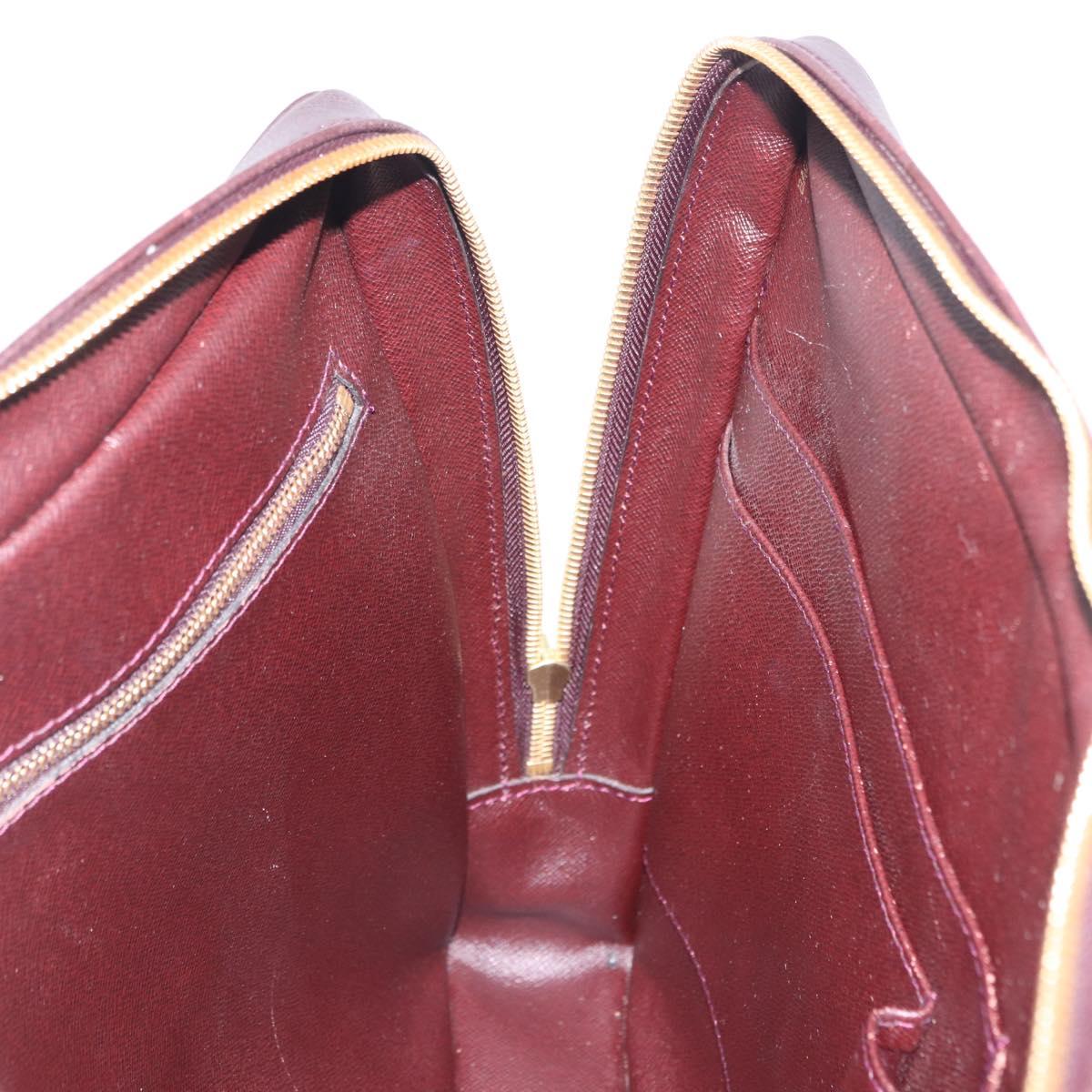 LOUIS VUITTON Taiga Porte Documents Voyage Bag Acajou M30635 LV Auth bs36765