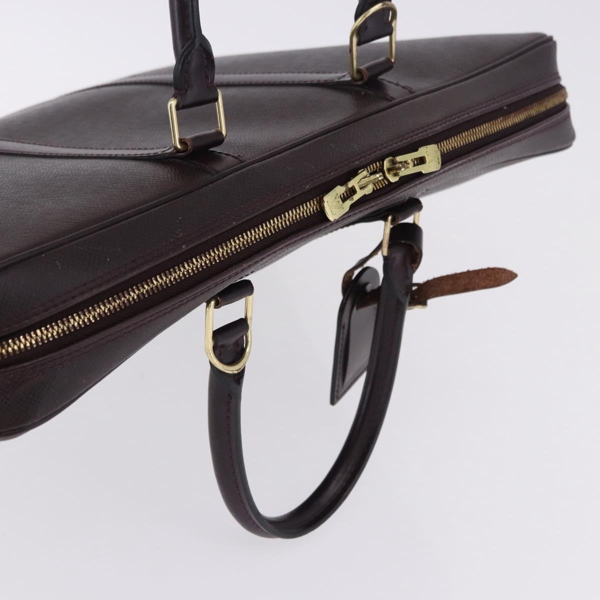 LOUIS VUITTON Taiga Porte Documents Voyage Bag Acajou M30635 LV Auth bs36765