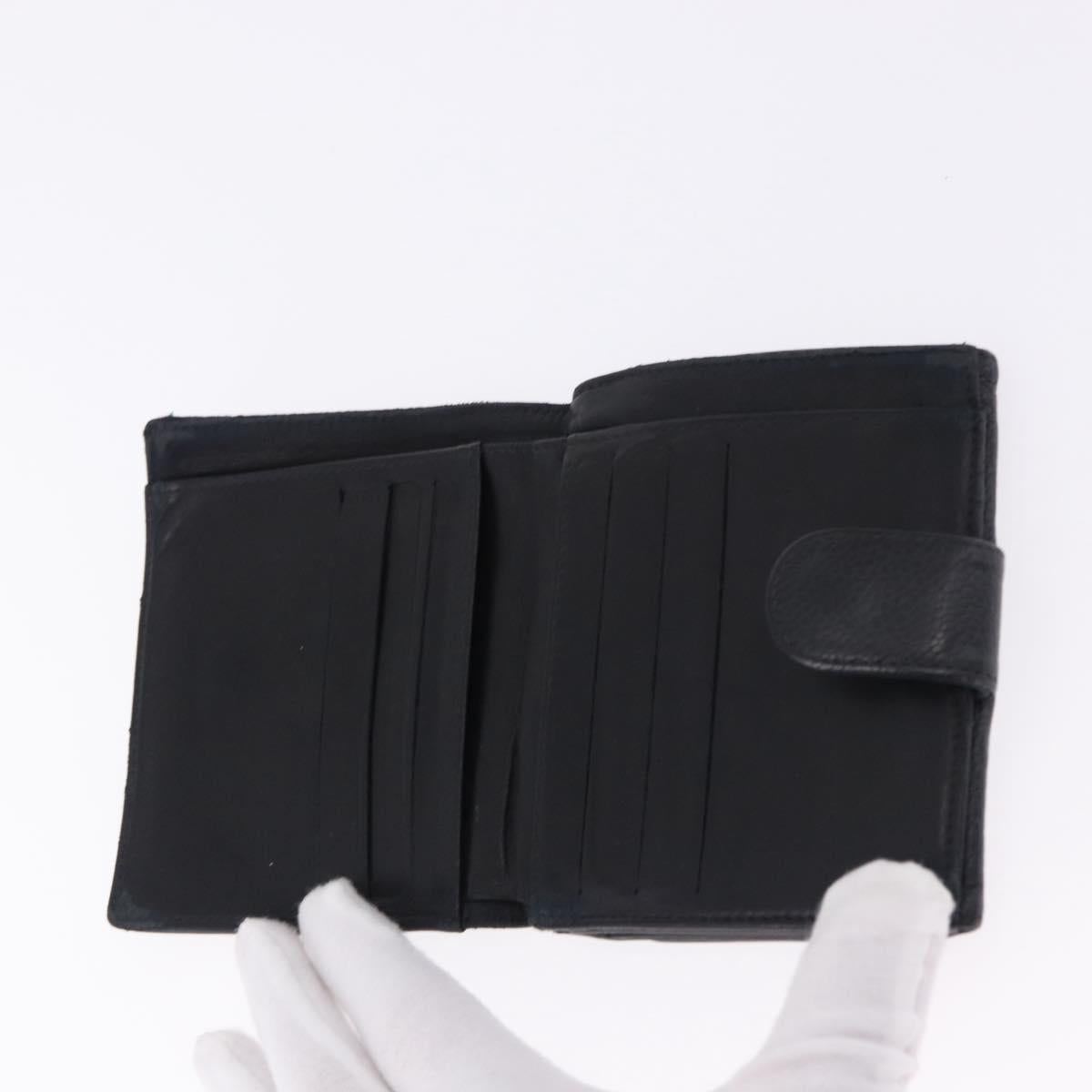CHANEL New Travel Line Wallet Caviar Skin Leather 2 Set Black CC Auth bs36767
