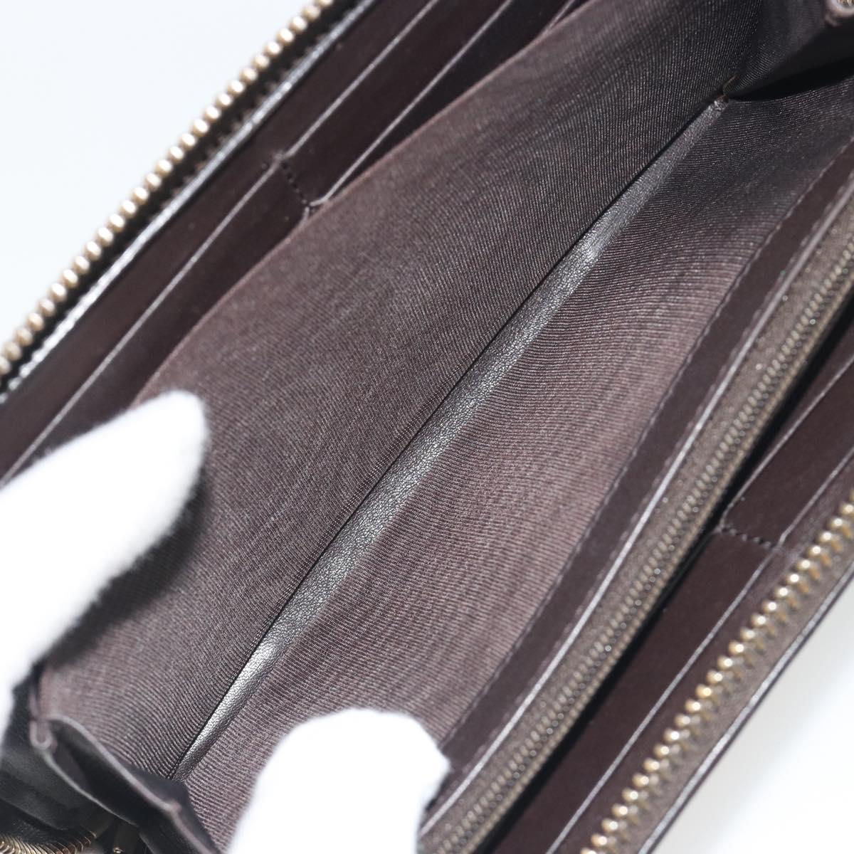 GUCCI GG Canvas Long Wallet Beige Gold 308012 Auth bs36775