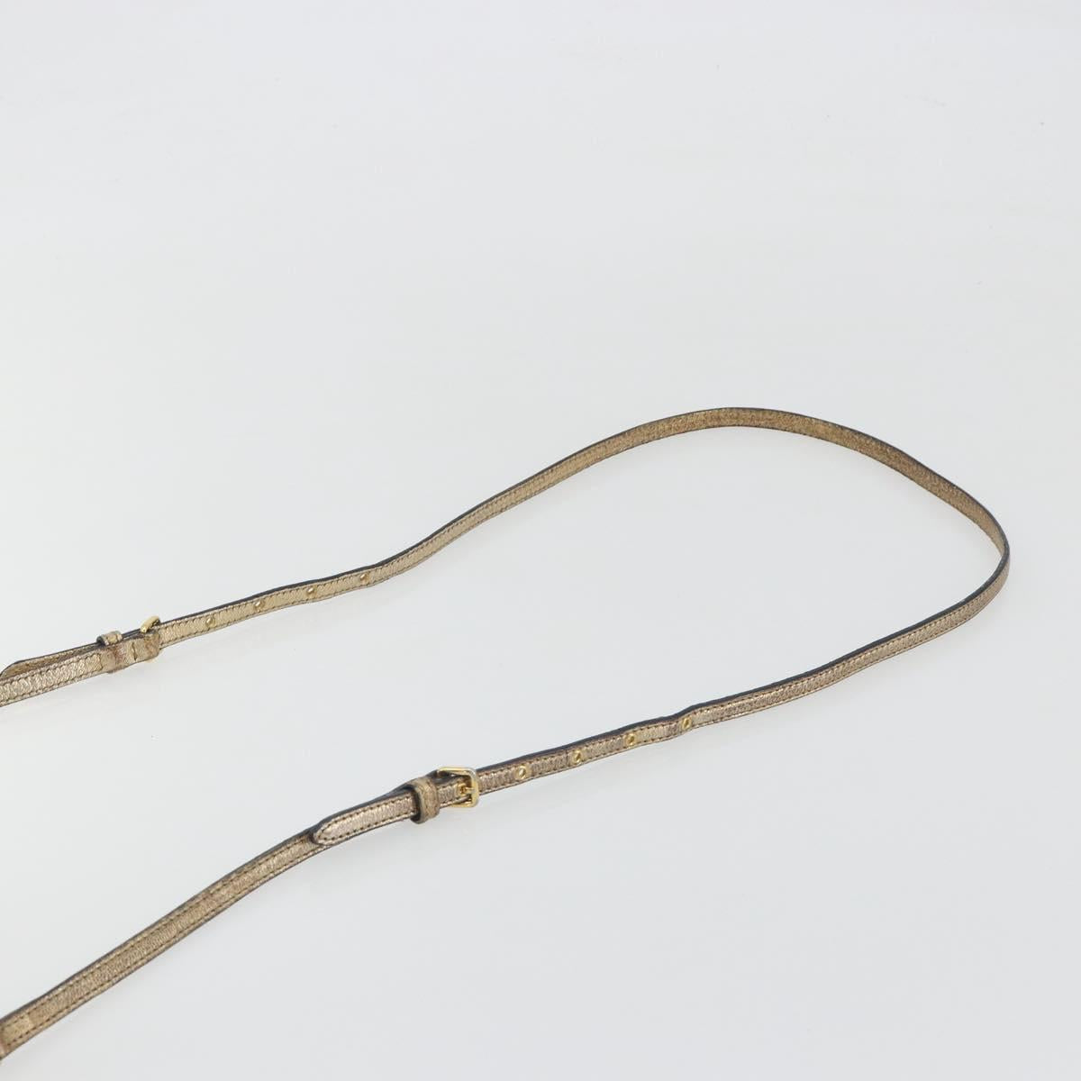 Miu Miu Shoulder Bag Leather Gold Auth bs36779A