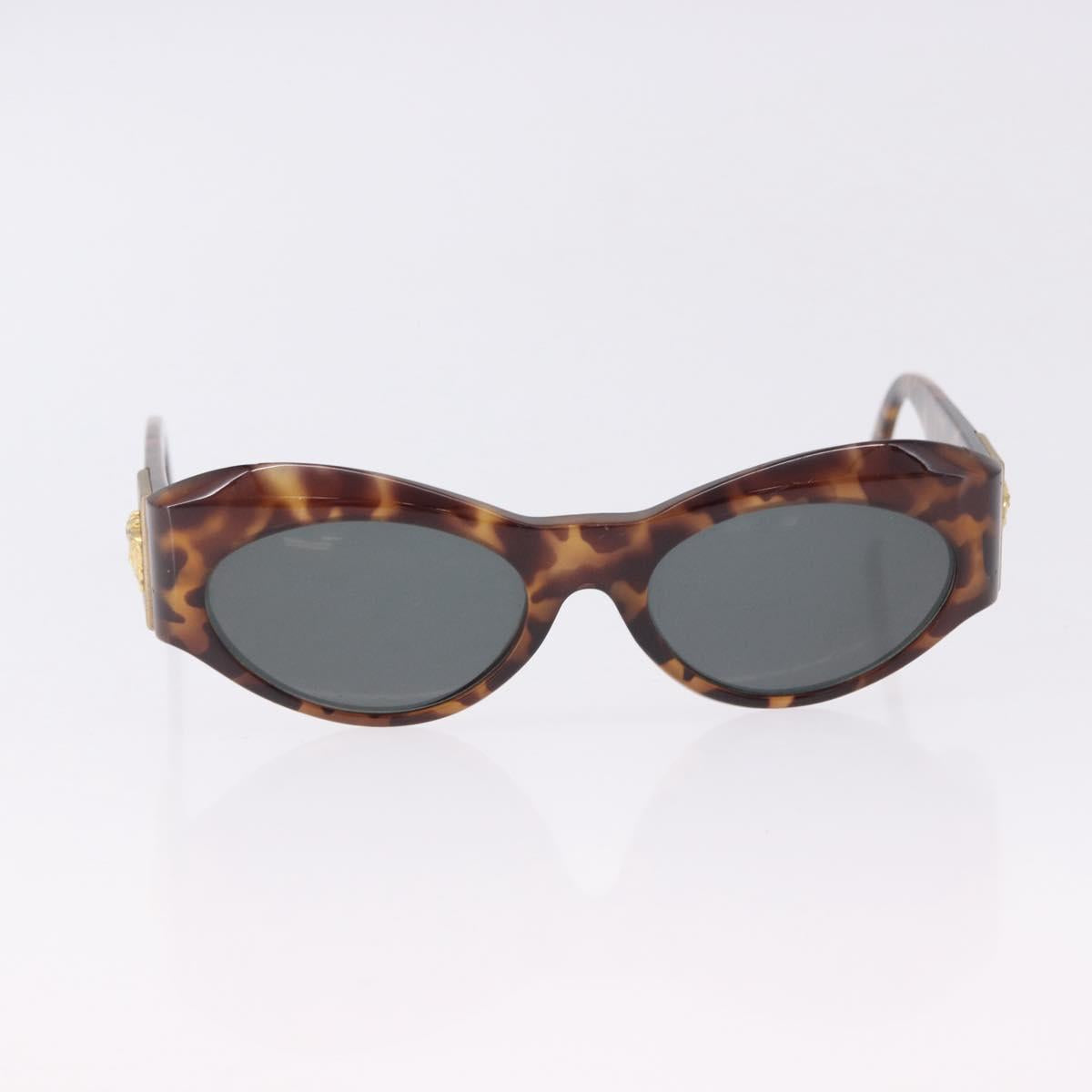 VERSACE Saint Laurent Sunglasses Plastic 2 Set Brown Auth bs36784