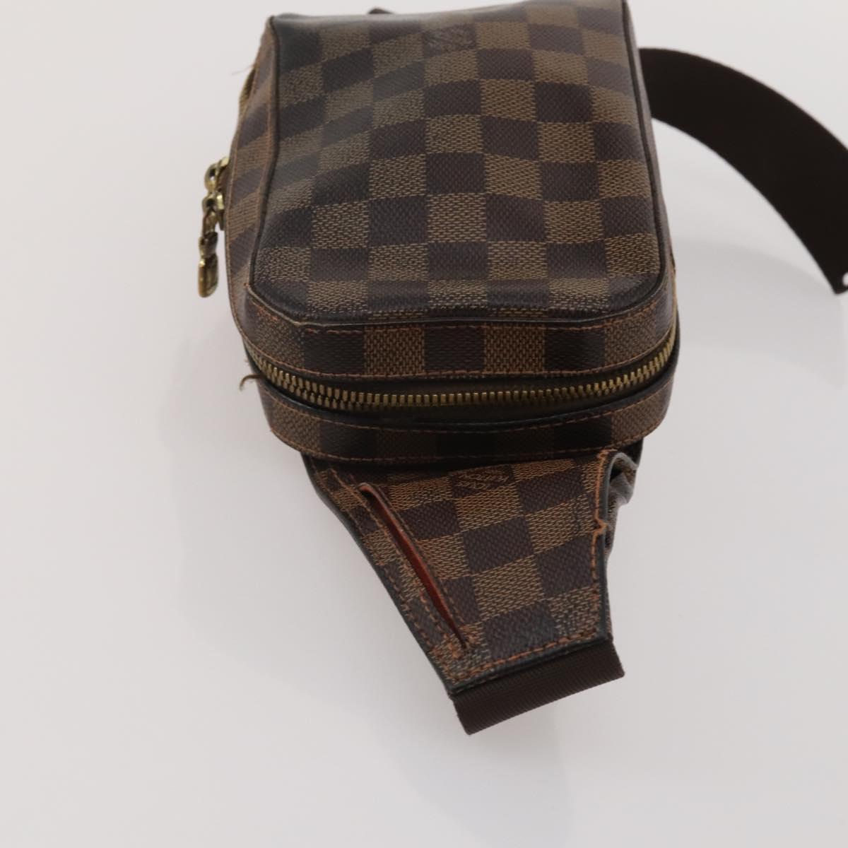 LOUIS VUITTON Damier Ebene Geronimos Shoulder Bag 2 Set N51994 LV Auth bs36785