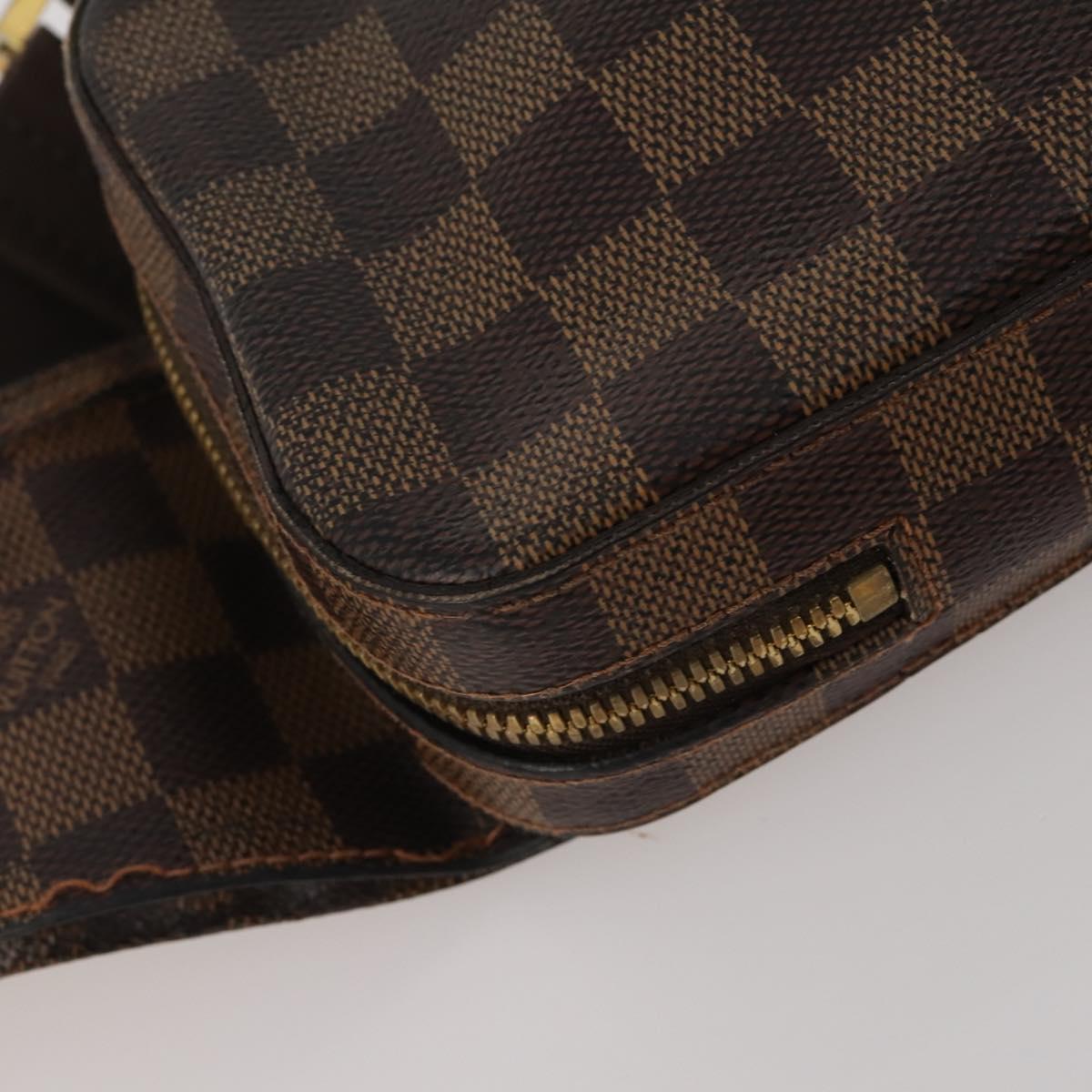 LOUIS VUITTON Damier Ebene Geronimos Shoulder Bag 2 Set N51994 LV Auth bs36785