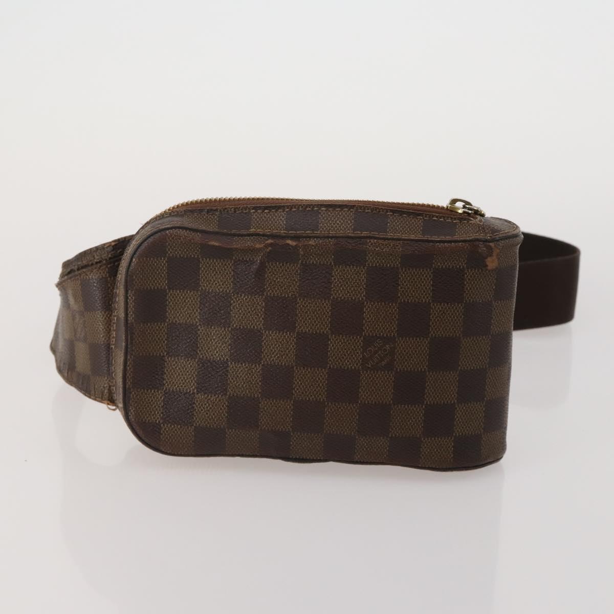 LOUIS VUITTON Damier Ebene Geronimos Shoulder Bag 2 Set N51994 LV Auth bs36785
