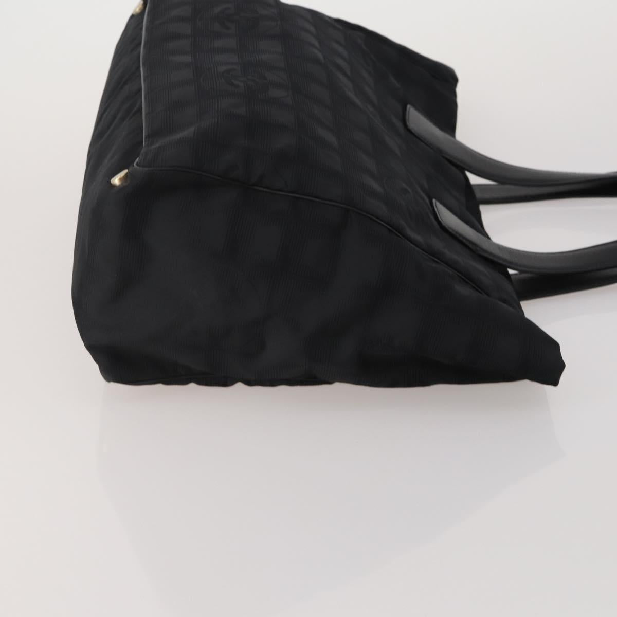 CHANEL New Travel Line Tote Bag Canvas 3 Set Black White CC Auth bs36791