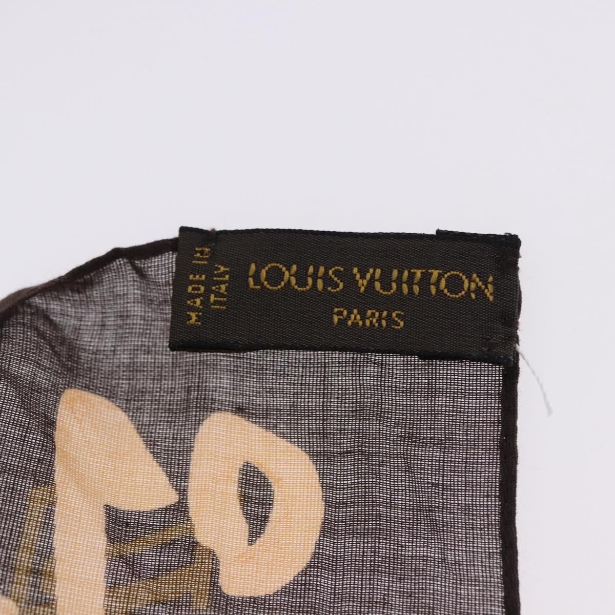 LOUIS VUITTON Monogram Graffiti Scarf Brown LV Auth bs36792V