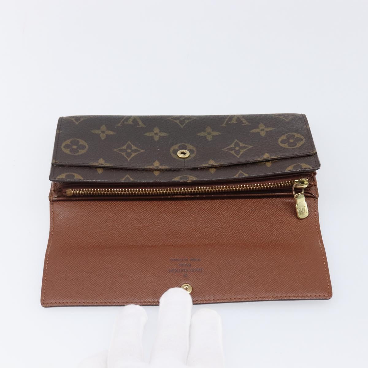 LOUIS VUITTON Monogram Portefeuille Sarah Long Wallet M61734 LV Auth bs36802