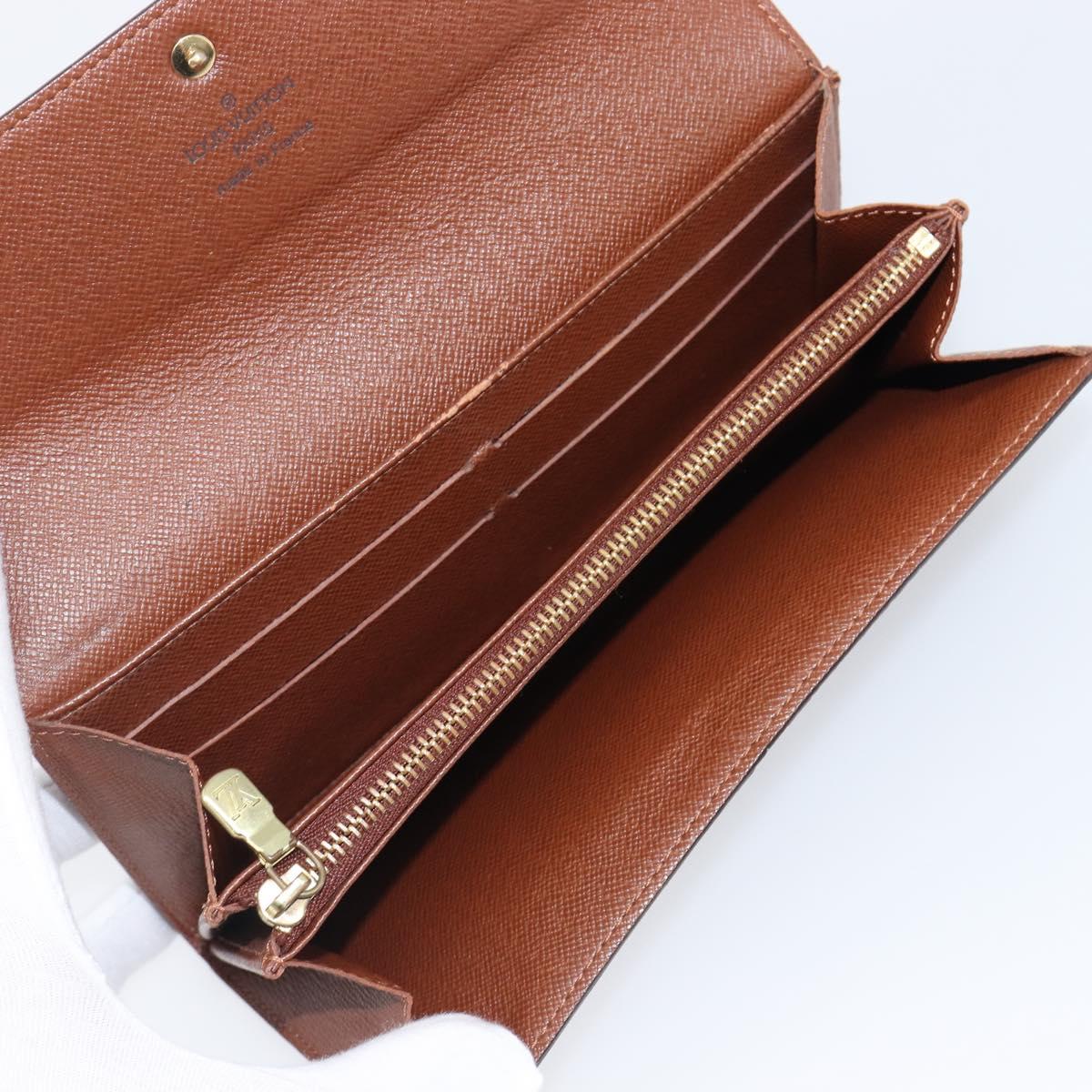 LOUIS VUITTON Monogram Portefeuille Sarah Long Wallet M61734 LV Auth bs36802