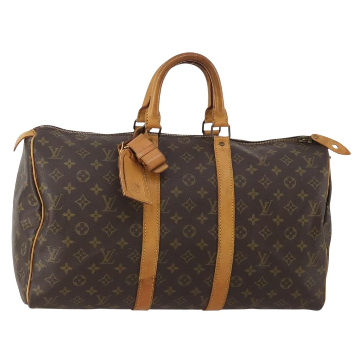LOUIS VUITTON Monogram Keepall 45 Boston Bag M41428 LV Auth bs36804