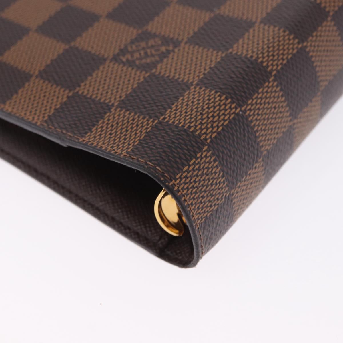 LOUIS VUITTON Damier Ebene Agenda MM Day Planner Cover R20240 LV Auth bs36806