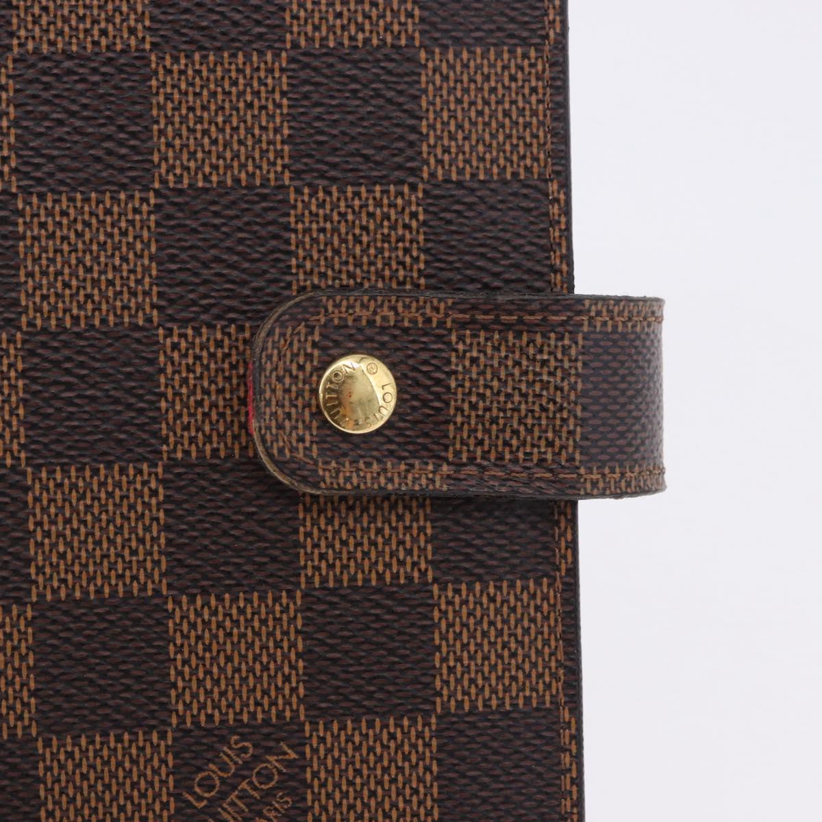 LOUIS VUITTON Damier Ebene Agenda MM Day Planner Cover R20240 LV Auth bs36806