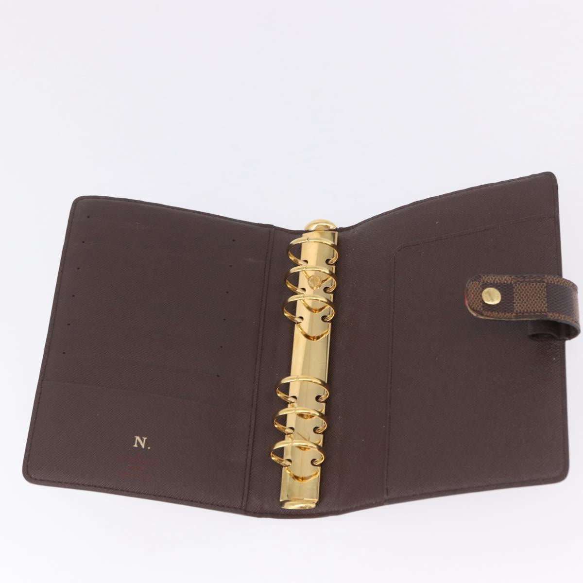 LOUIS VUITTON Damier Ebene Agenda MM Day Planner Cover R20240 LV Auth bs36806