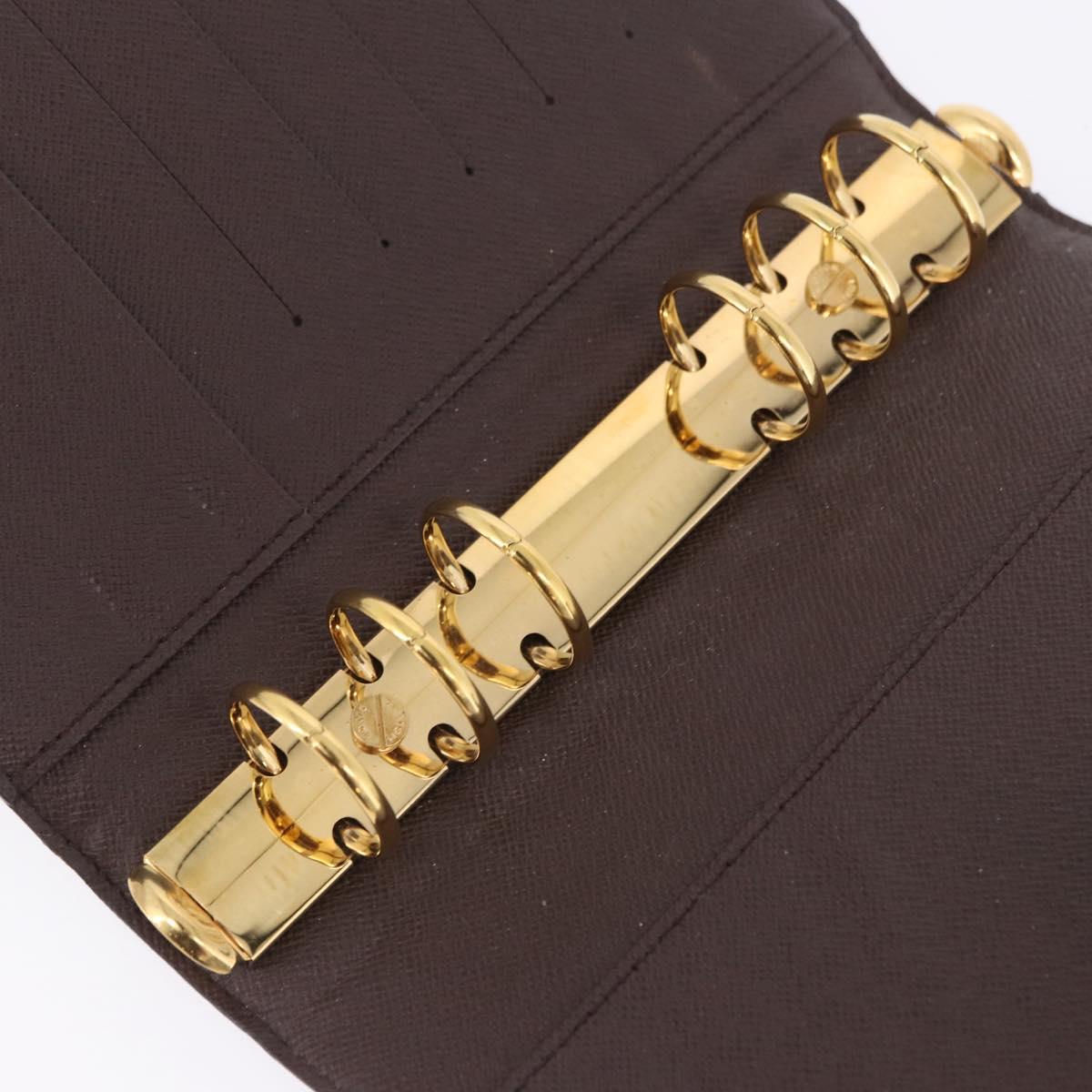 LOUIS VUITTON Damier Ebene Agenda MM Day Planner Cover R20240 LV Auth bs36806