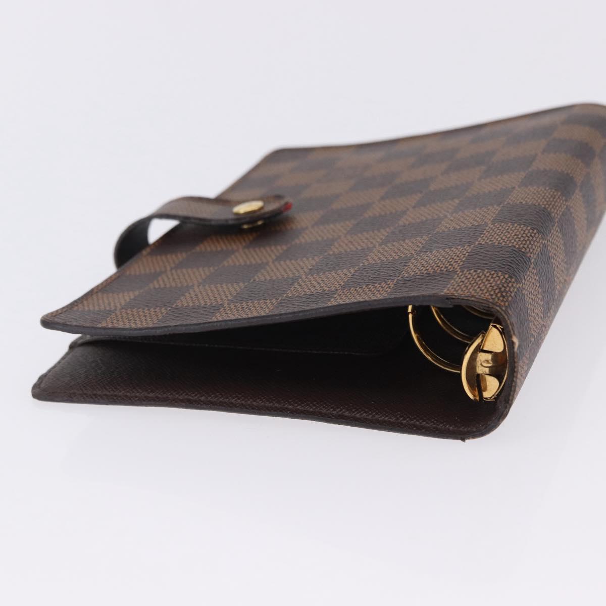 LOUIS VUITTON Damier Ebene Agenda MM Day Planner Cover R20240 LV Auth bs36806
