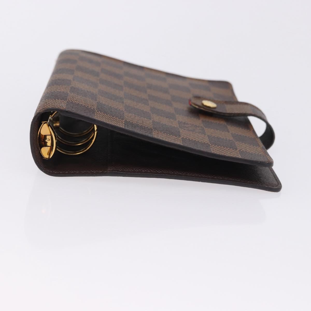 LOUIS VUITTON Damier Ebene Agenda MM Day Planner Cover R20240 LV Auth bs36806