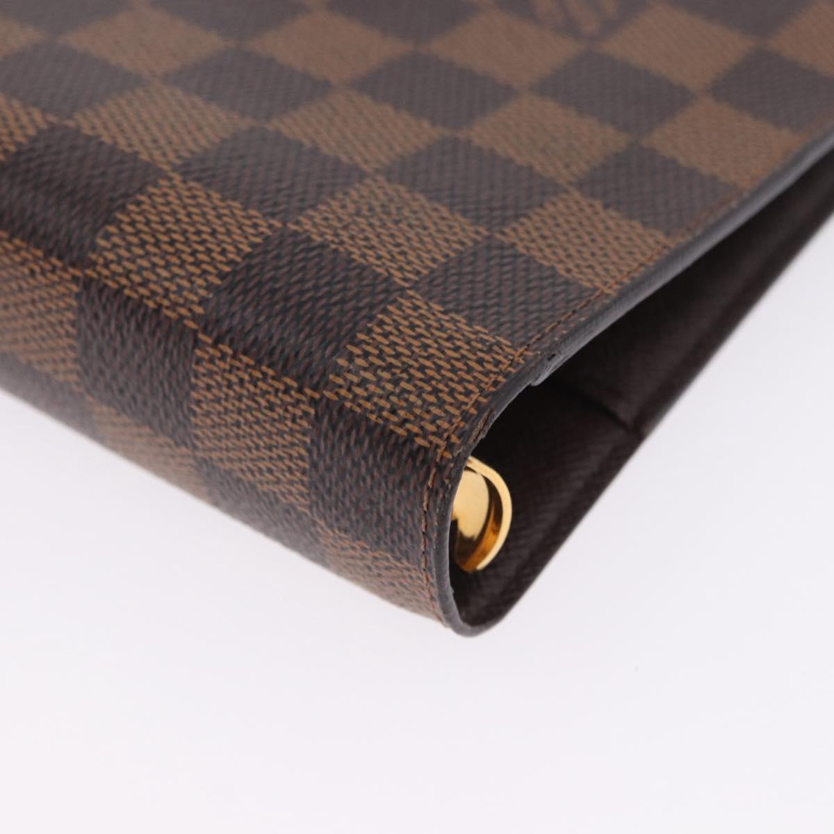 LOUIS VUITTON Damier Ebene Agenda MM Day Planner Cover R20240 LV Auth bs36806