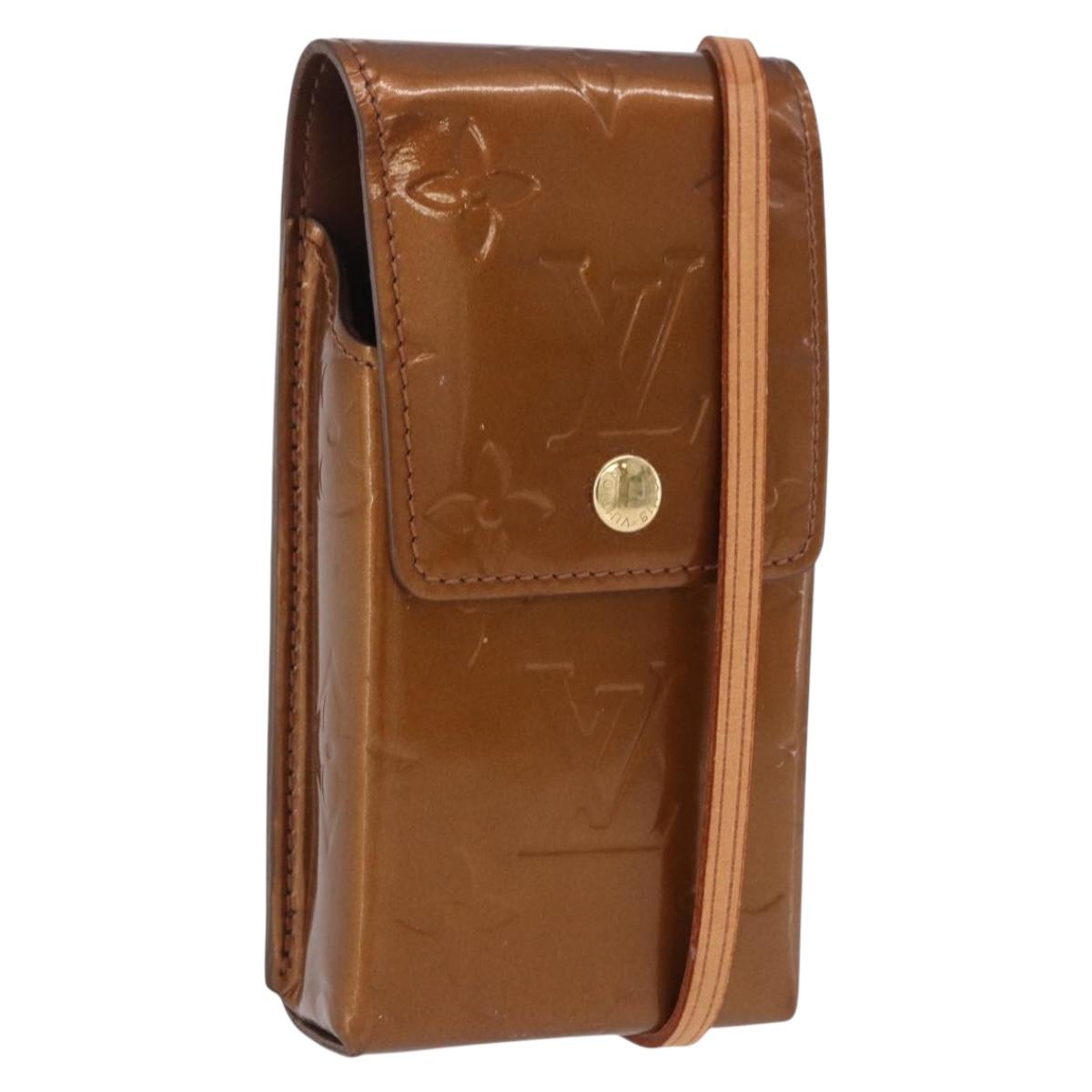 LOUIS VUITTON Monogram Vernis Walker Wallet Bronze M91154 LV Auth bs36810