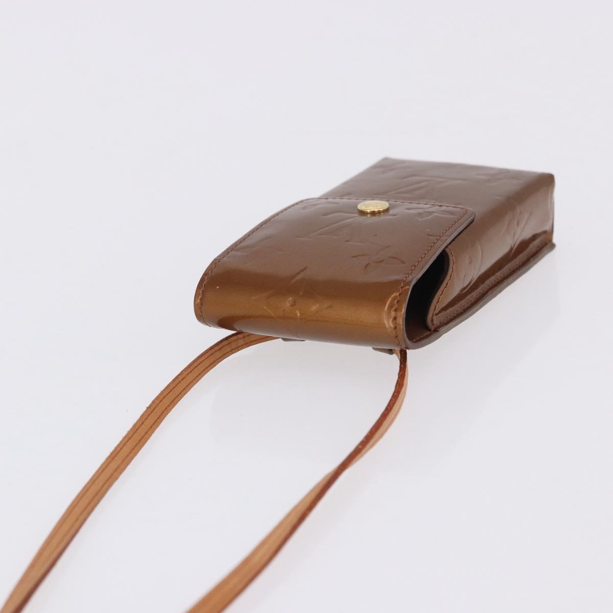 LOUIS VUITTON Monogram Vernis Walker Wallet Bronze M91154 LV Auth bs36810