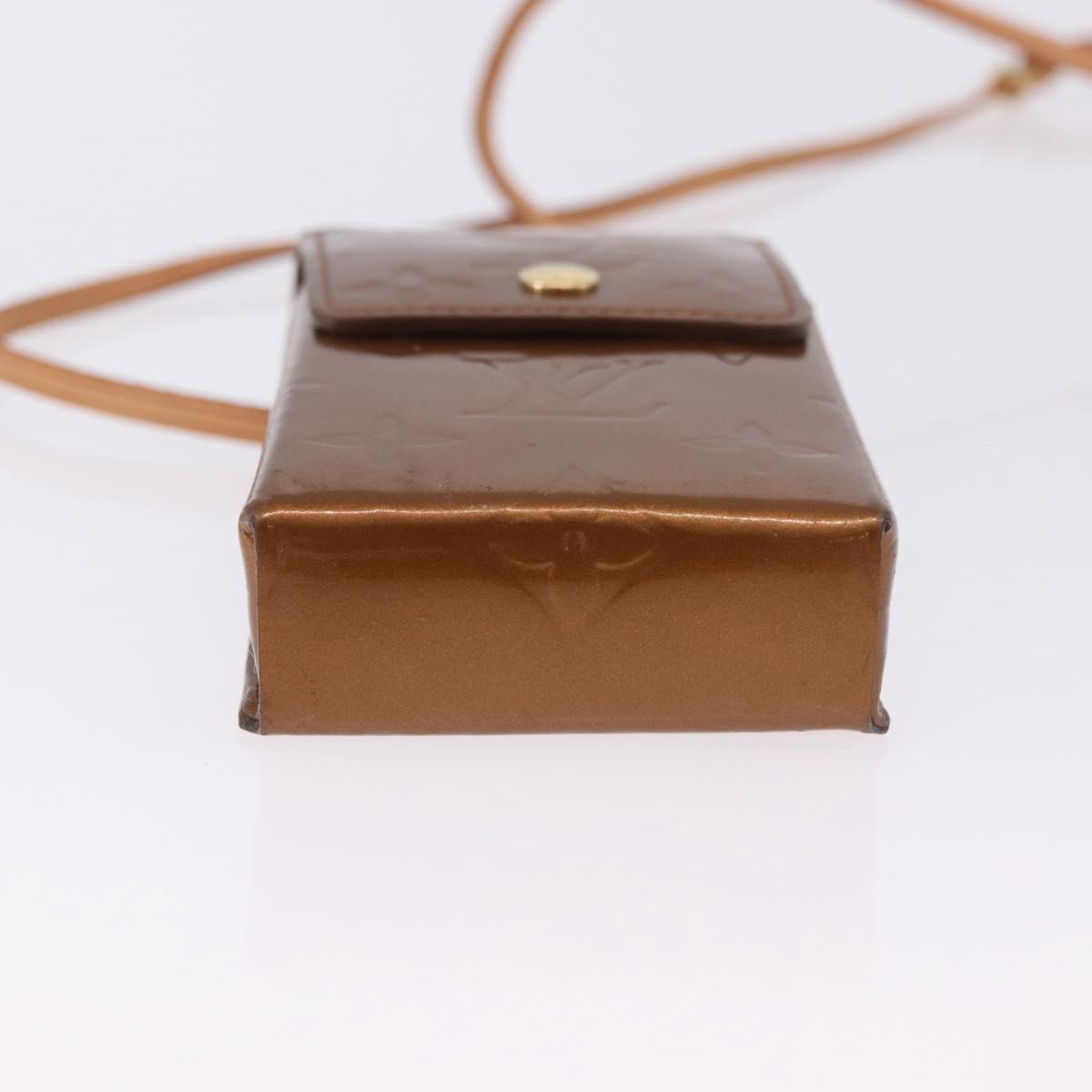 LOUIS VUITTON Monogram Vernis Walker Wallet Bronze M91154 LV Auth bs36810