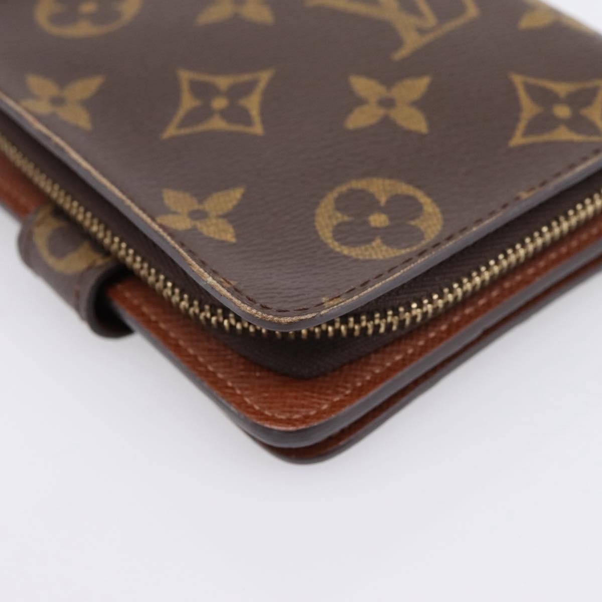 LOUIS VUITTON Monogram Compact Zip Wallet M61667 LV Auth bs36811
