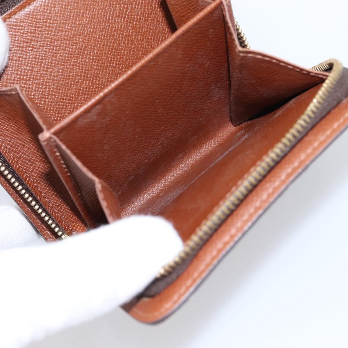 LOUIS VUITTON Monogram Compact Zip Wallet M61667 LV Auth bs36811