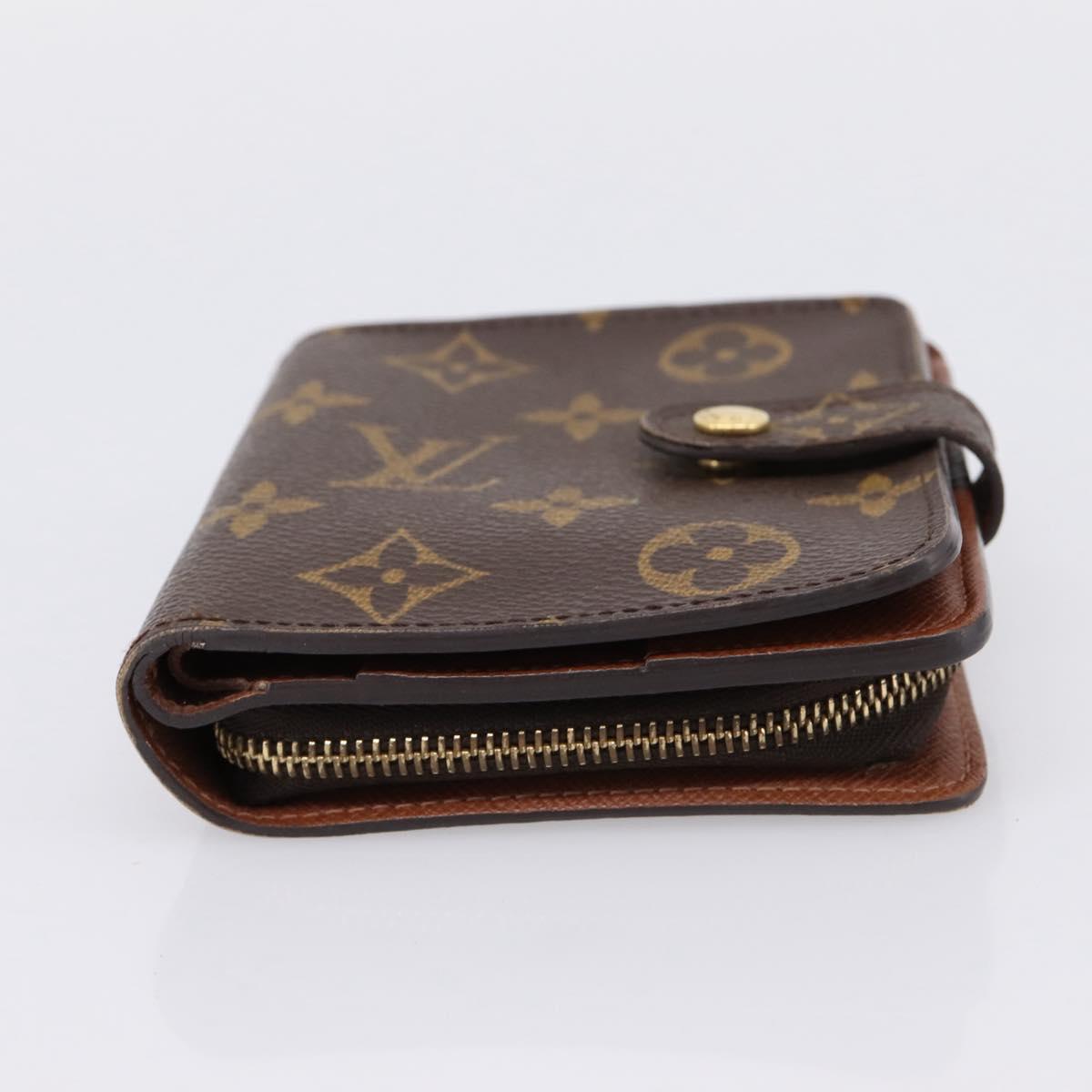 LOUIS VUITTON Monogram Compact Zip Wallet M61667 LV Auth bs36811