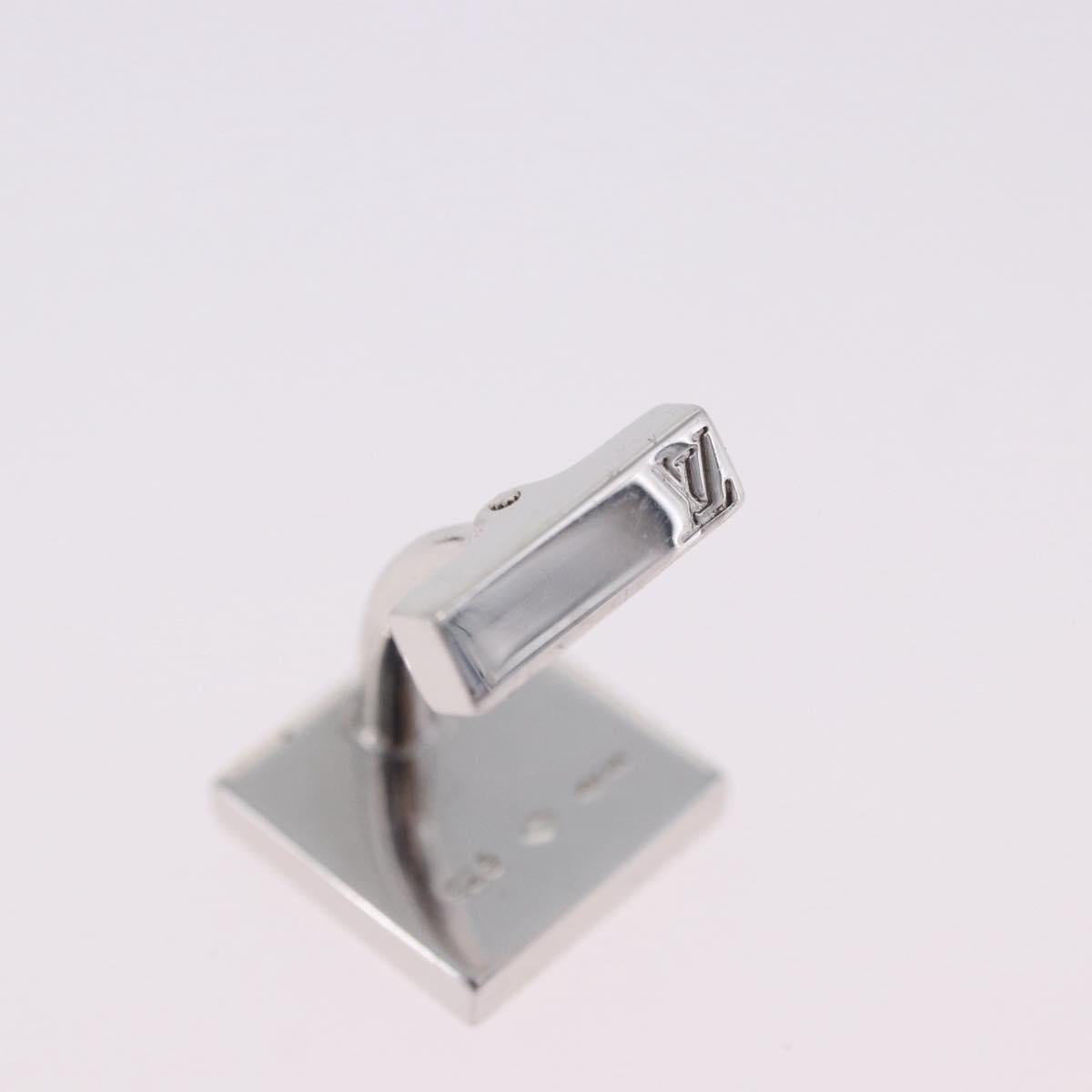 LOUIS VUITTON Bouton de Manchette Digit Cuffs Ag925 Silver LV Auth bs36812