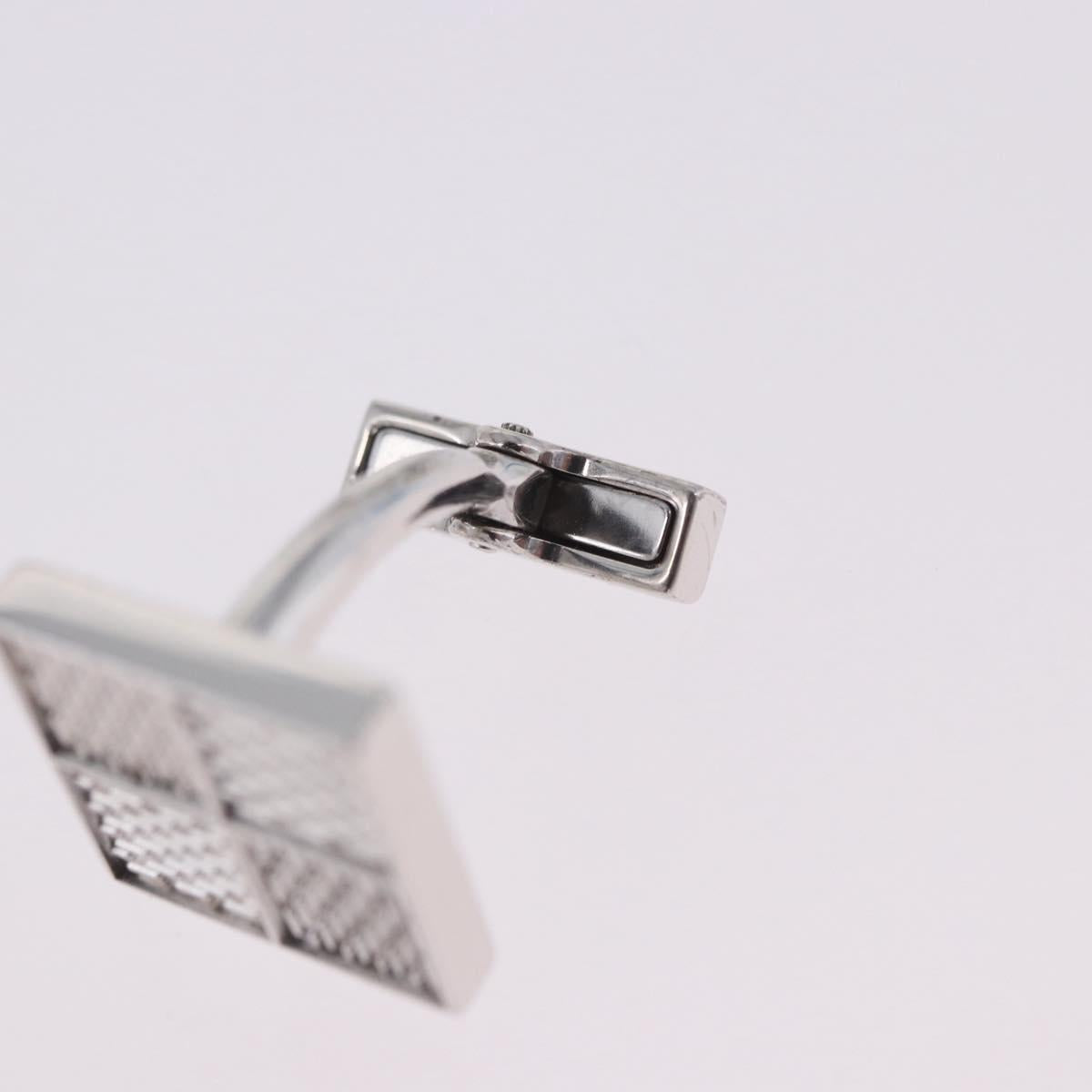 LOUIS VUITTON Bouton de Manchette Digit Cuffs Ag925 Silver LV Auth bs36812