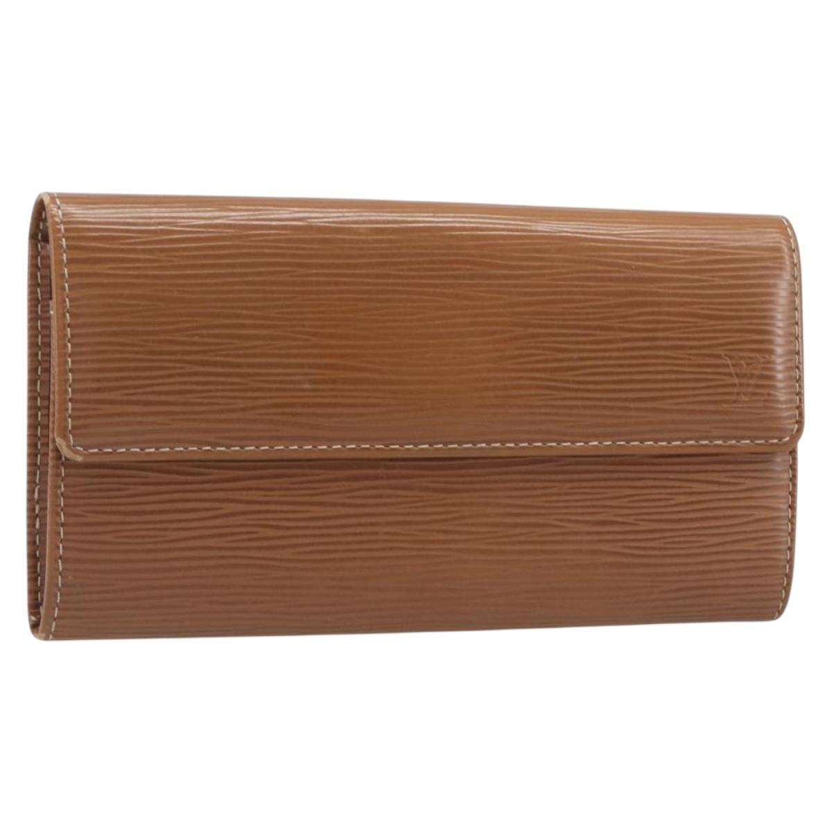 LOUIS VUITTON Epi Portefeiulle Sarah Long Wallet Brown M60321 LV Auth bs36813