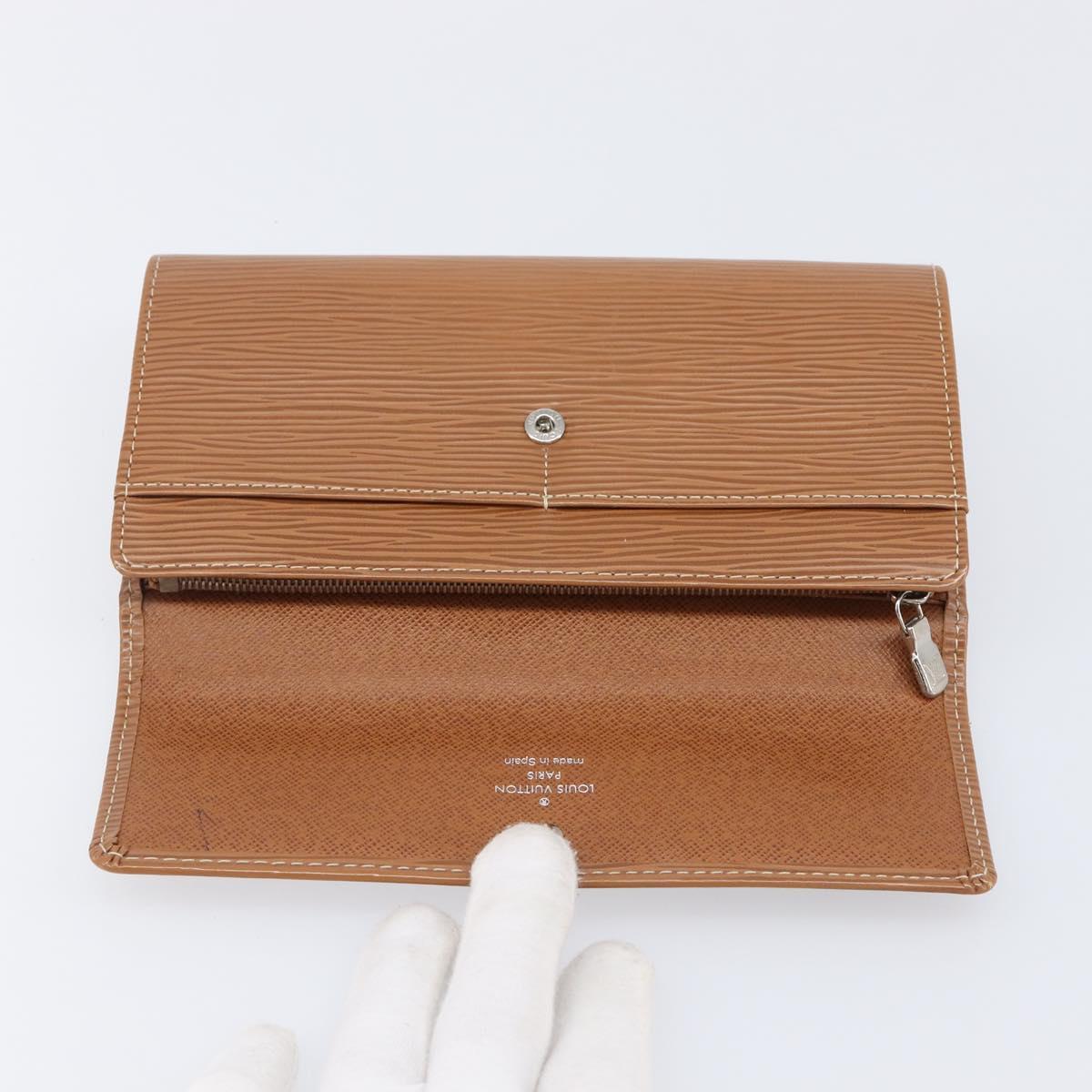 LOUIS VUITTON Epi Portefeiulle Sarah Long Wallet Brown M60321 LV Auth bs36813