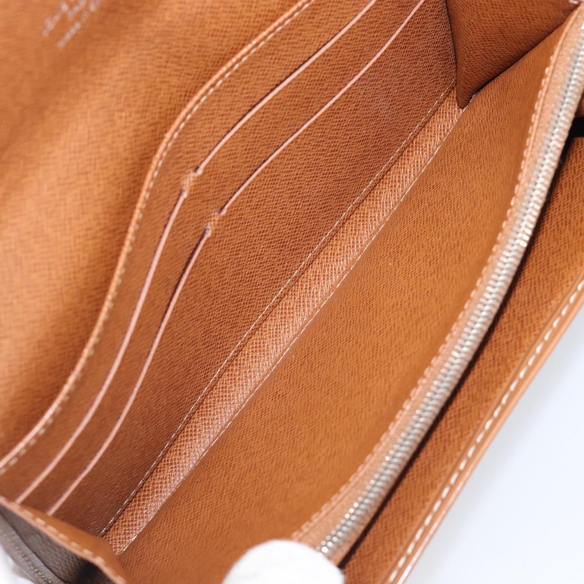 LOUIS VUITTON Epi Portefeiulle Sarah Long Wallet Brown M60321 LV Auth bs36813