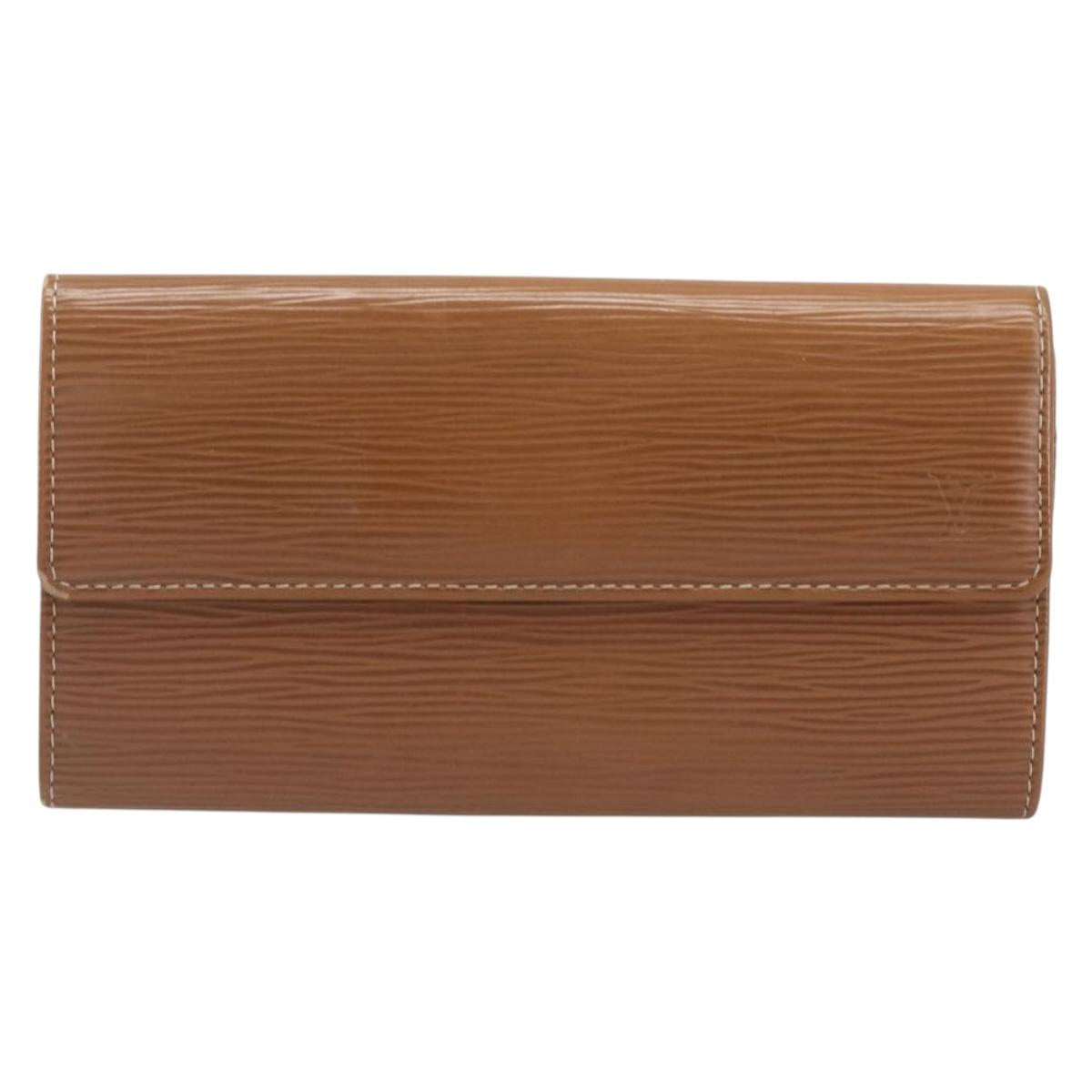 LOUIS VUITTON Epi Portefeiulle Sarah Long Wallet Brown M60321 LV Auth bs36813