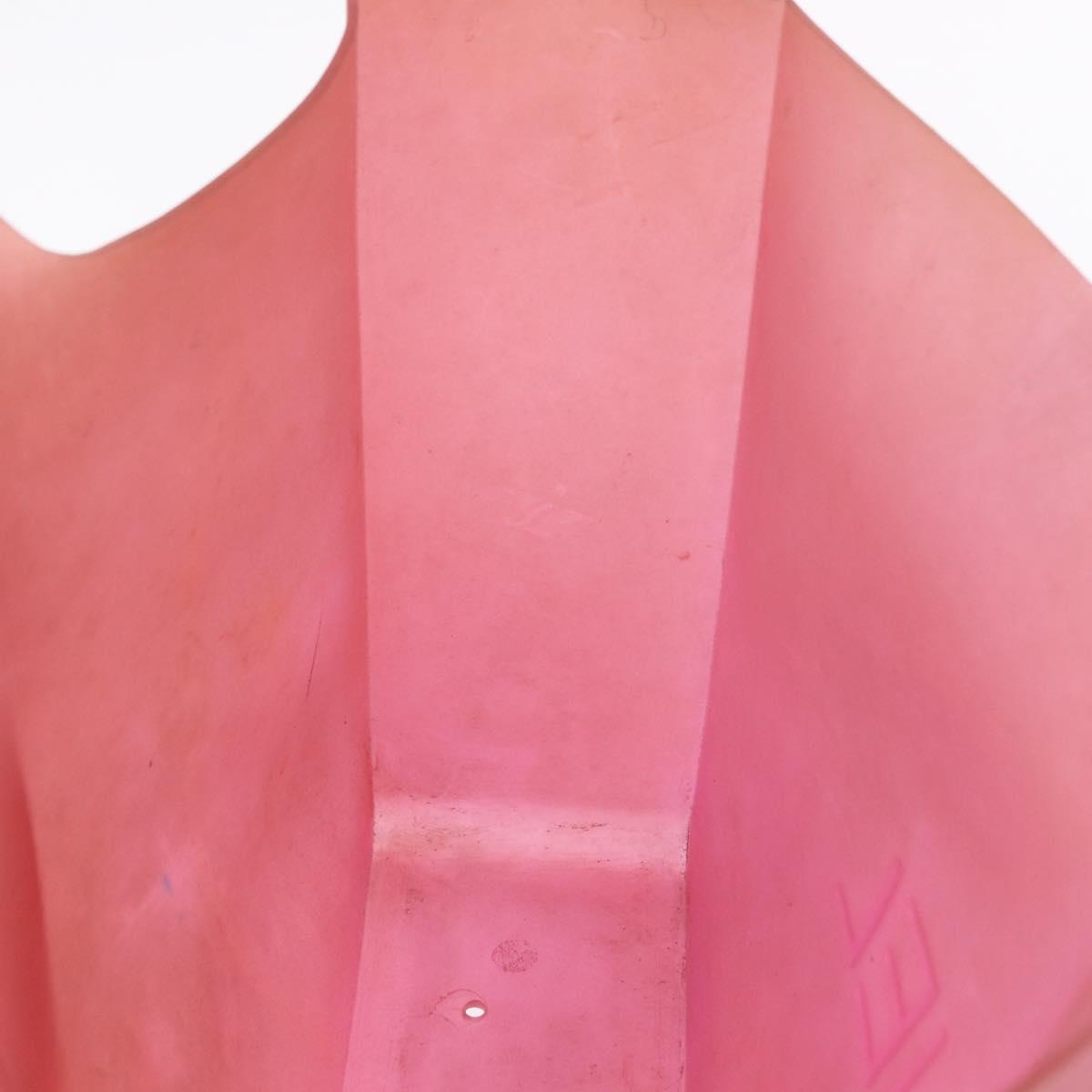 CHANEL Tote Bag Rubber Pink CC Auth bs36817
