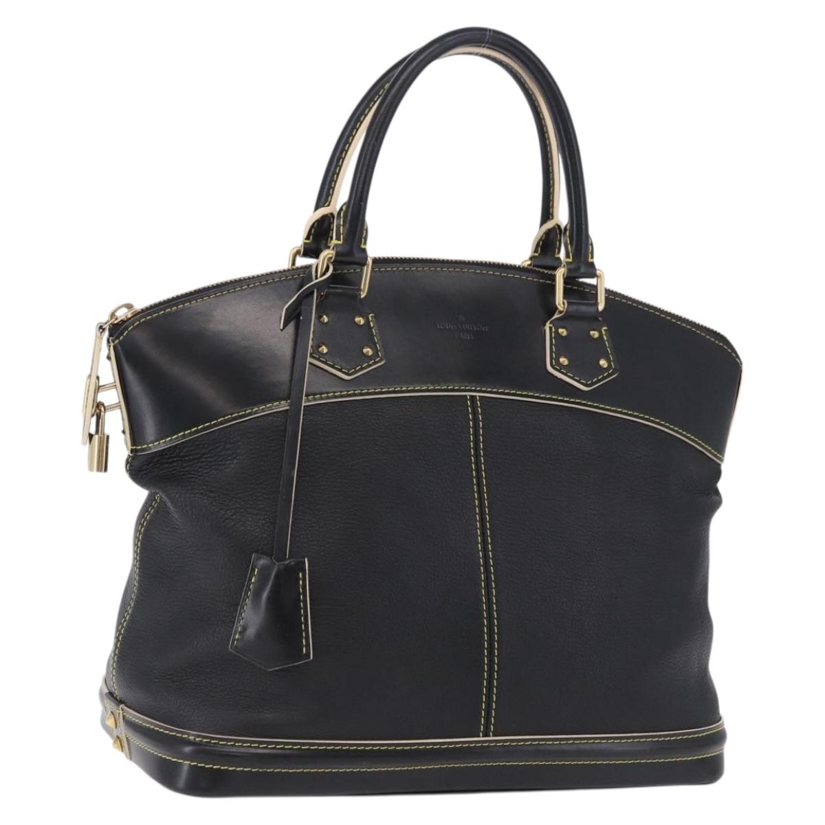 LOUIS VUITTON Suhari Lockit PM Hand Bag Leather Black M91888 LV Auth bs36825V