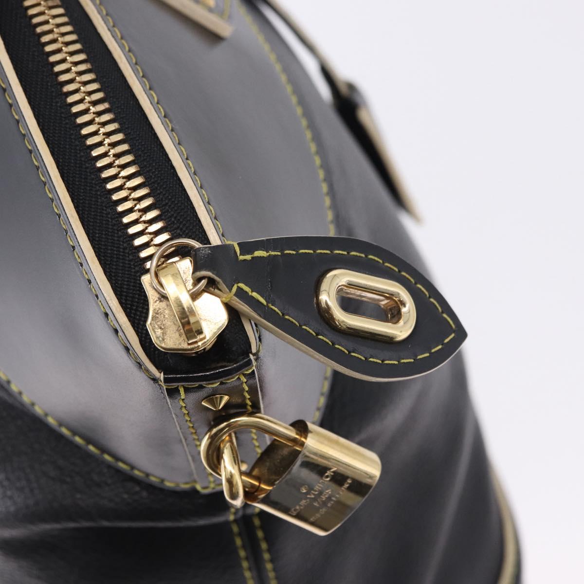 LOUIS VUITTON Suhari Lockit PM Hand Bag Leather Black M91888 LV Auth bs36825V
