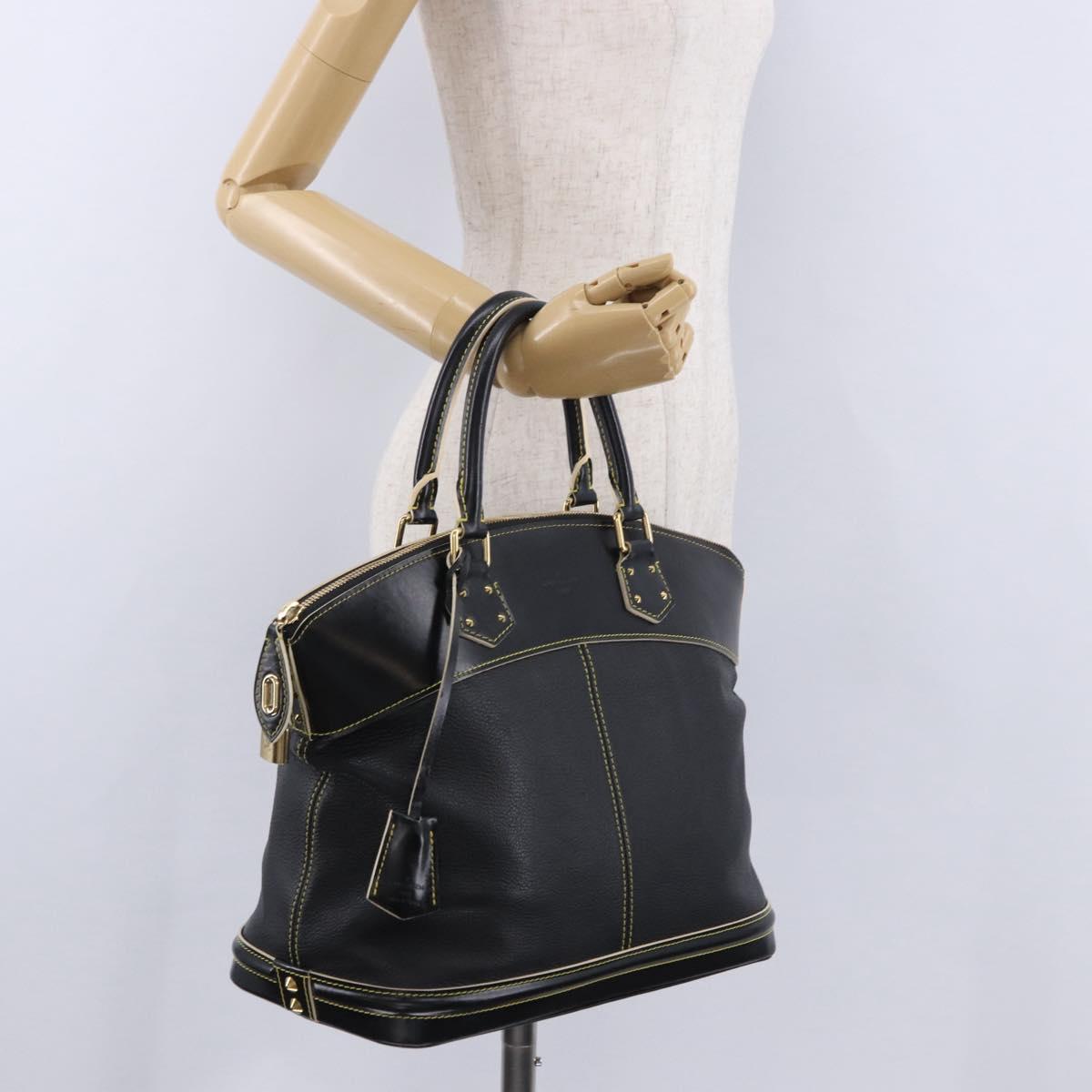 LOUIS VUITTON Suhari Lockit PM Hand Bag Leather Black M91888 LV Auth bs36825V