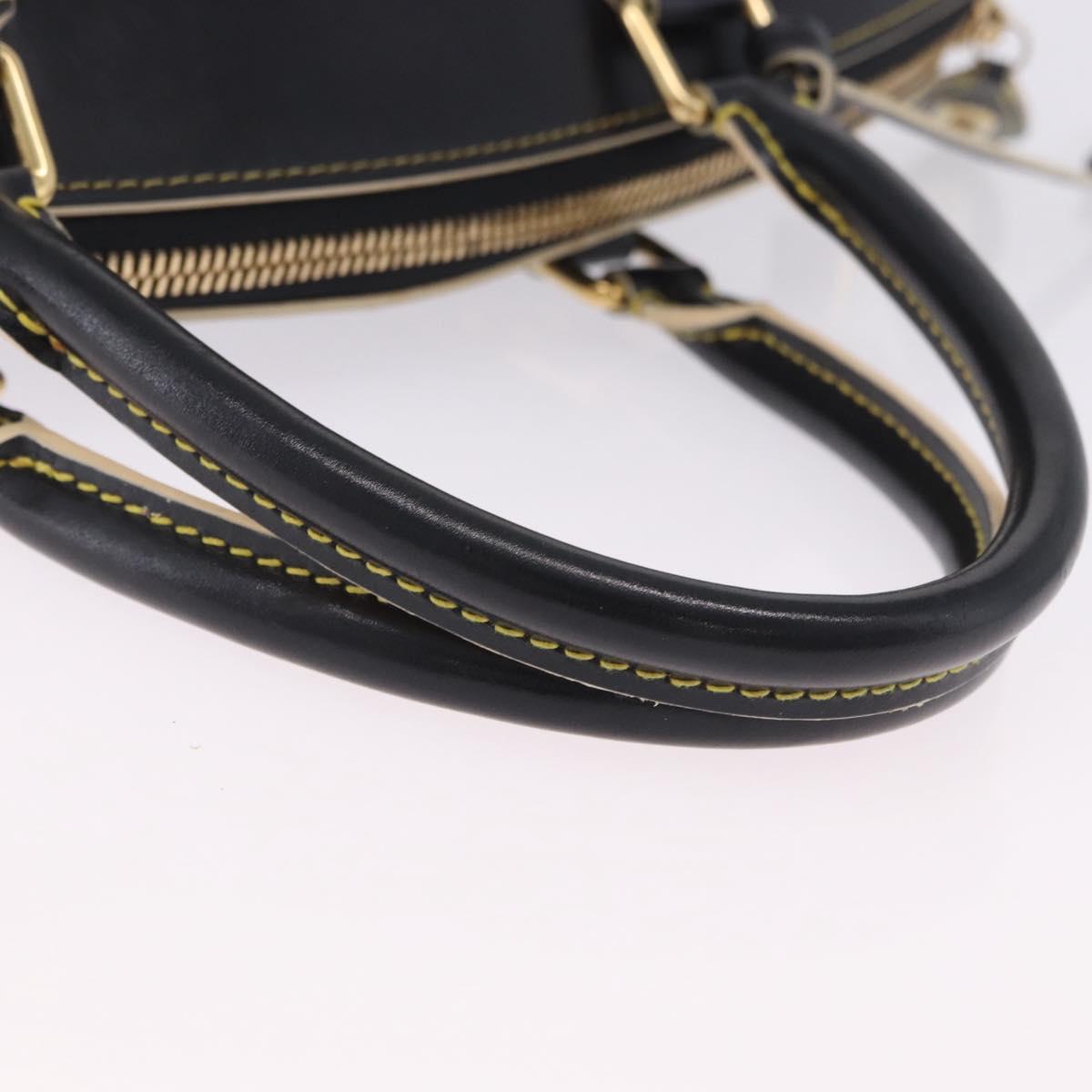 LOUIS VUITTON Suhari Lockit PM Hand Bag Leather Black M91888 LV Auth bs36825V