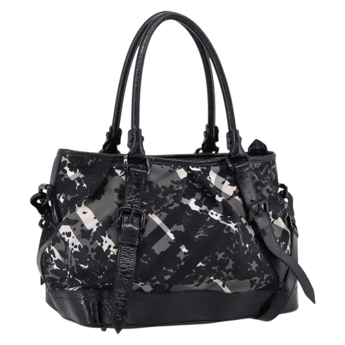 BURBERRY Tote Bag Nylon 2way Black Auth bs36829A