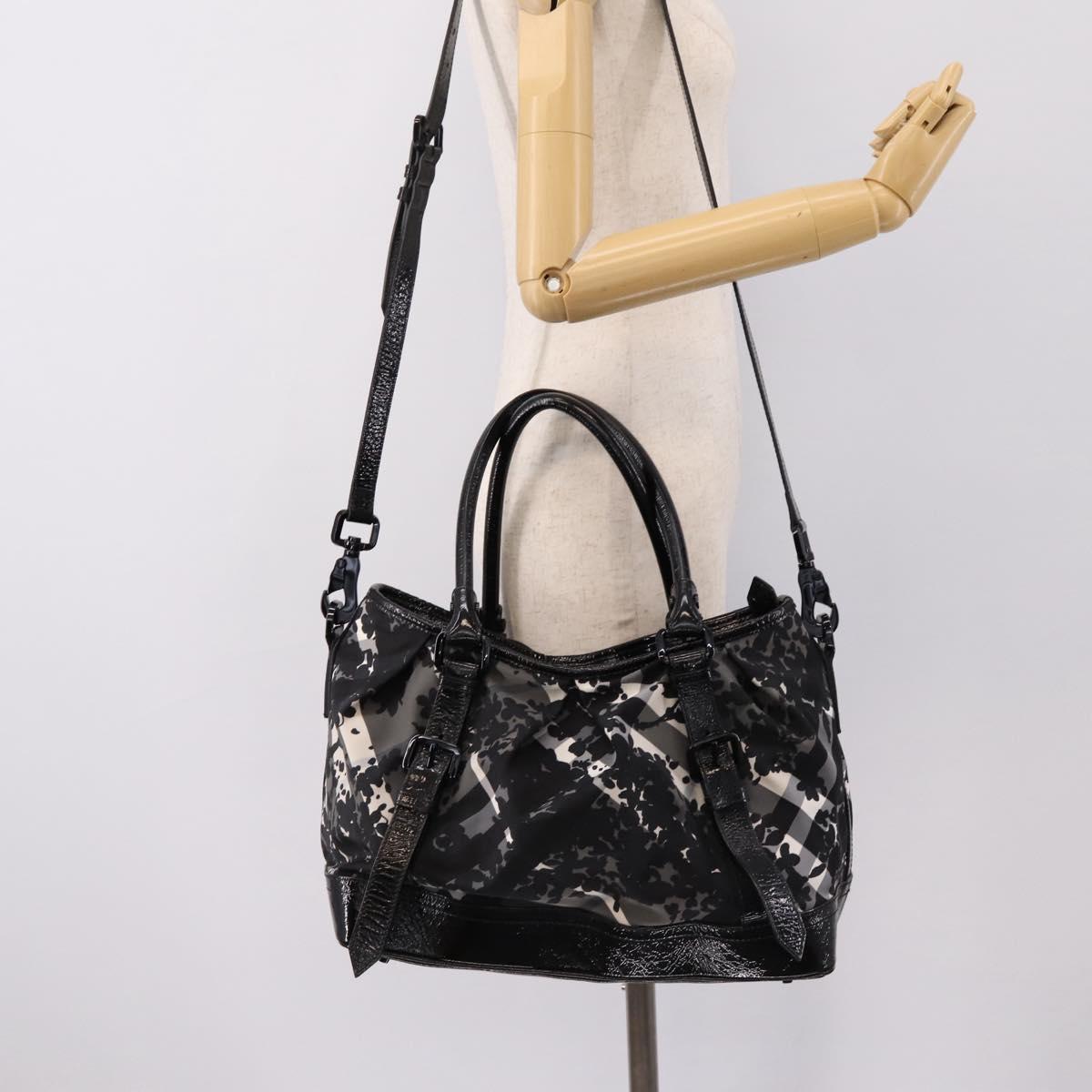 BURBERRY Tote Bag Nylon 2way Black Auth bs36829A