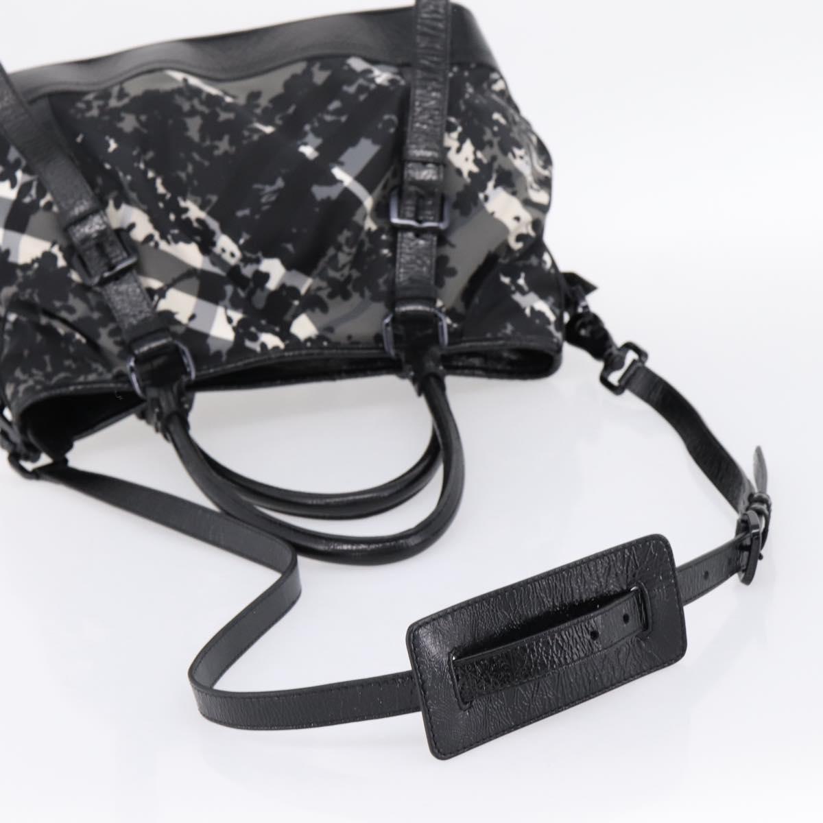 BURBERRY Tote Bag Nylon 2way Black Auth bs36829A