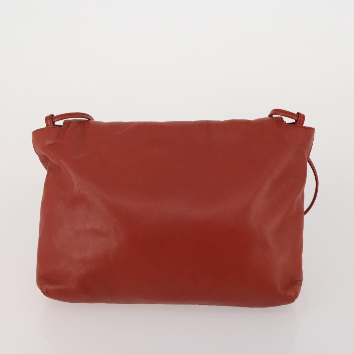 LOEWE Shoulder Bag Leather 4 Set Black Brown Red Auth bs36830