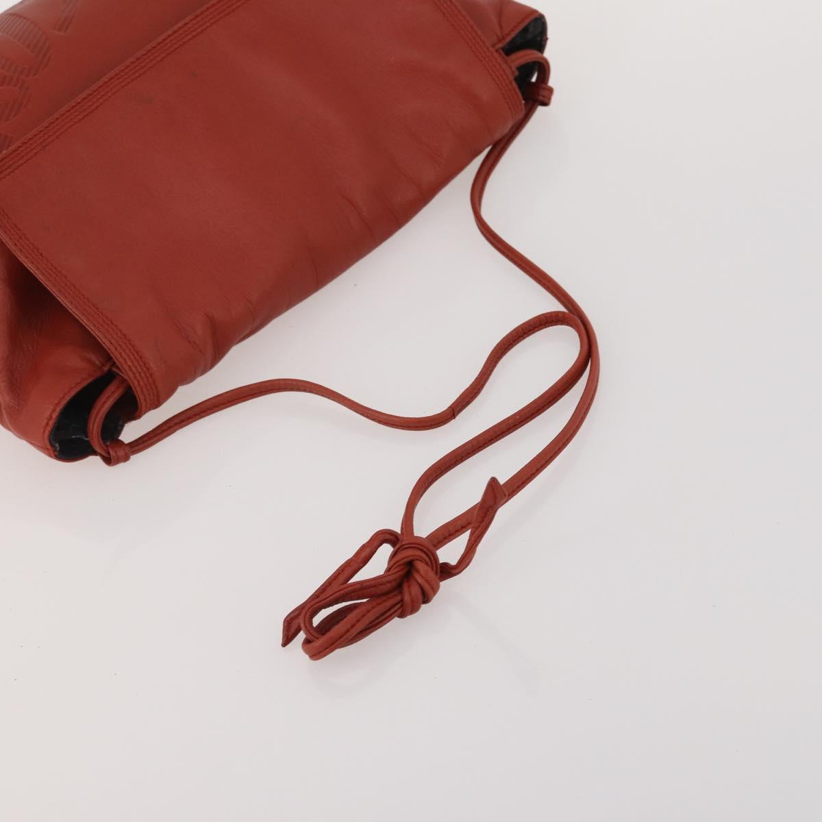 LOEWE Shoulder Bag Leather 4 Set Black Brown Red Auth bs36830