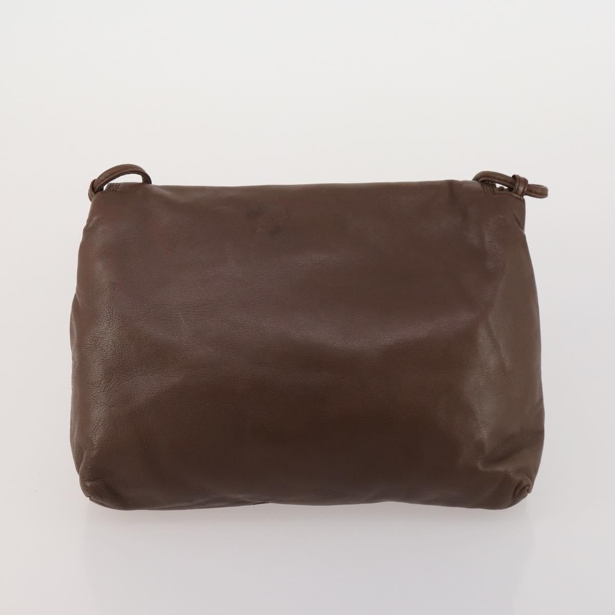 LOEWE Shoulder Bag Leather 4 Set Black Brown Red Auth bs36830