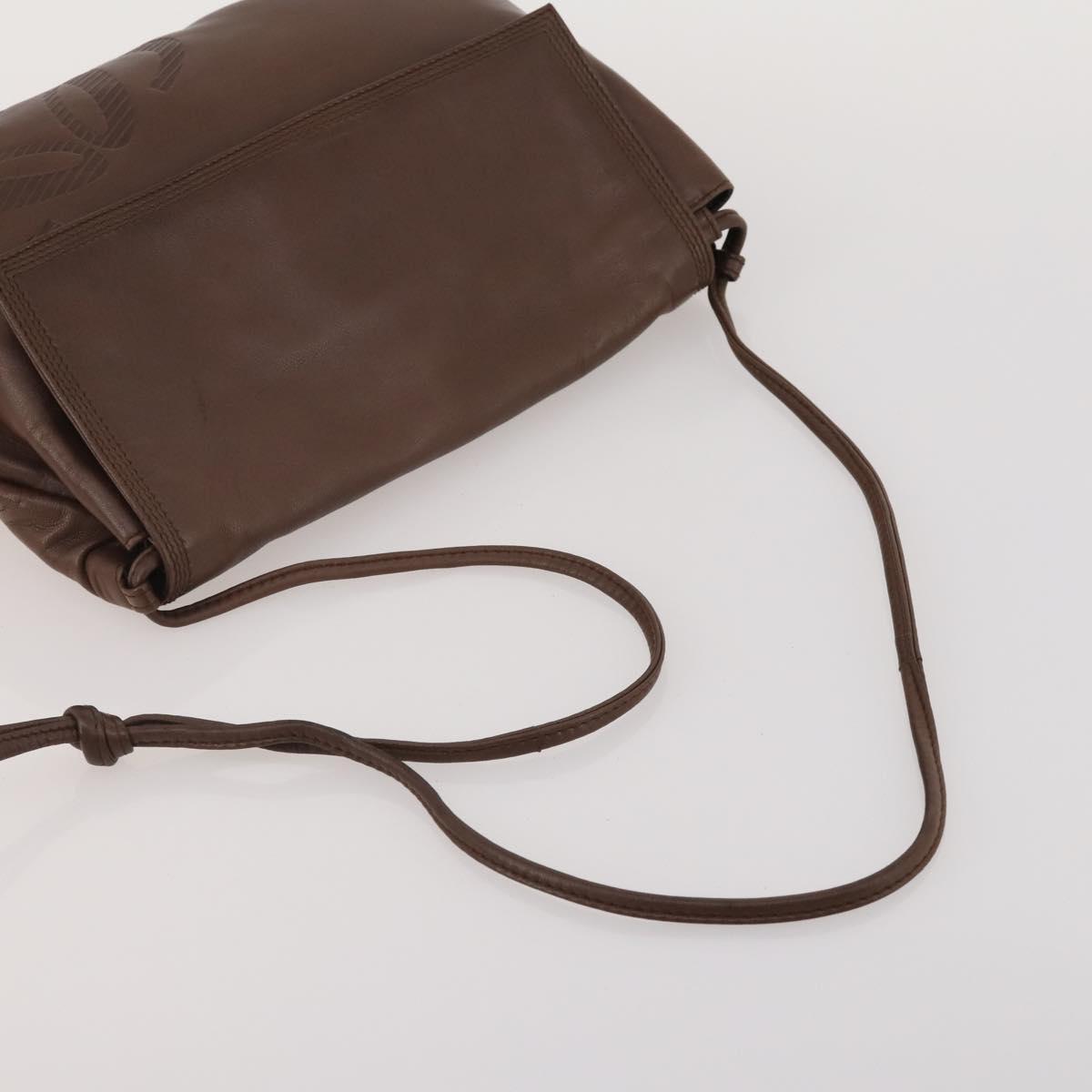 LOEWE Shoulder Bag Leather 4 Set Black Brown Red Auth bs36830