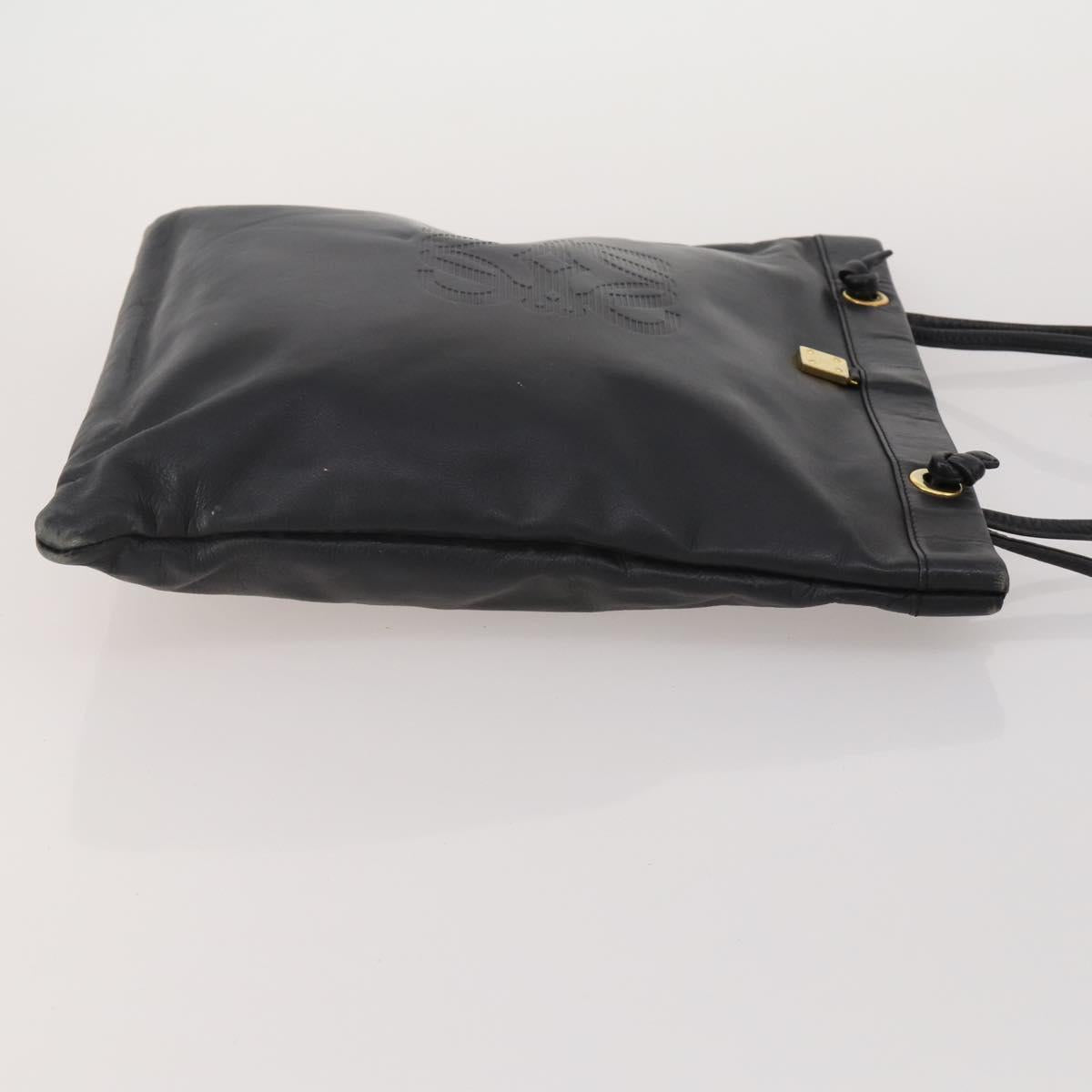 LOEWE Shoulder Bag Leather 4 Set Black Brown Red Auth bs36830